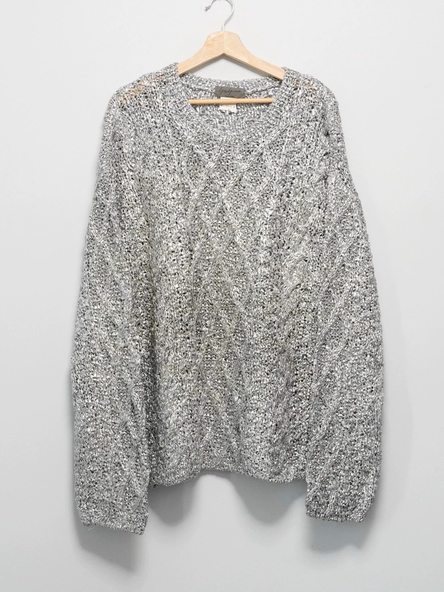 Yohji Yamamoto Yohji Yamamoto 80ss Shimmering Diamond Knit Sweater Size US M / EU 48-50 / 2 - 1 Thumbnail