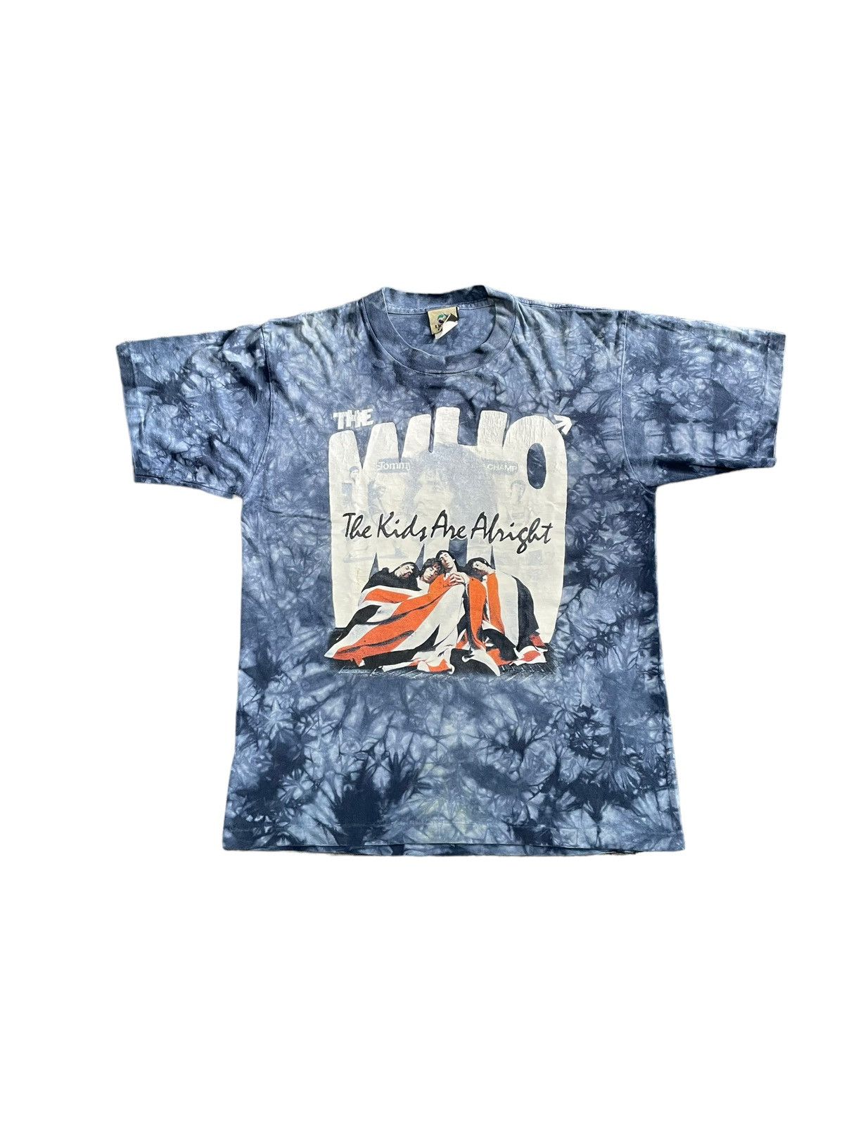 Band Tees Vintage & Rare 90’s The Who Liquid Blue Tie Dye Tshirt Size US M / EU 48-50 / 2 - 1 Thumbnail