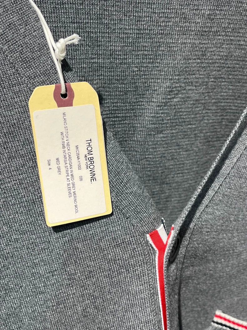 Thom Browne Thom Browne Grey cardigan Size US XL / EU 56 / 4 - 7 Thumbnail