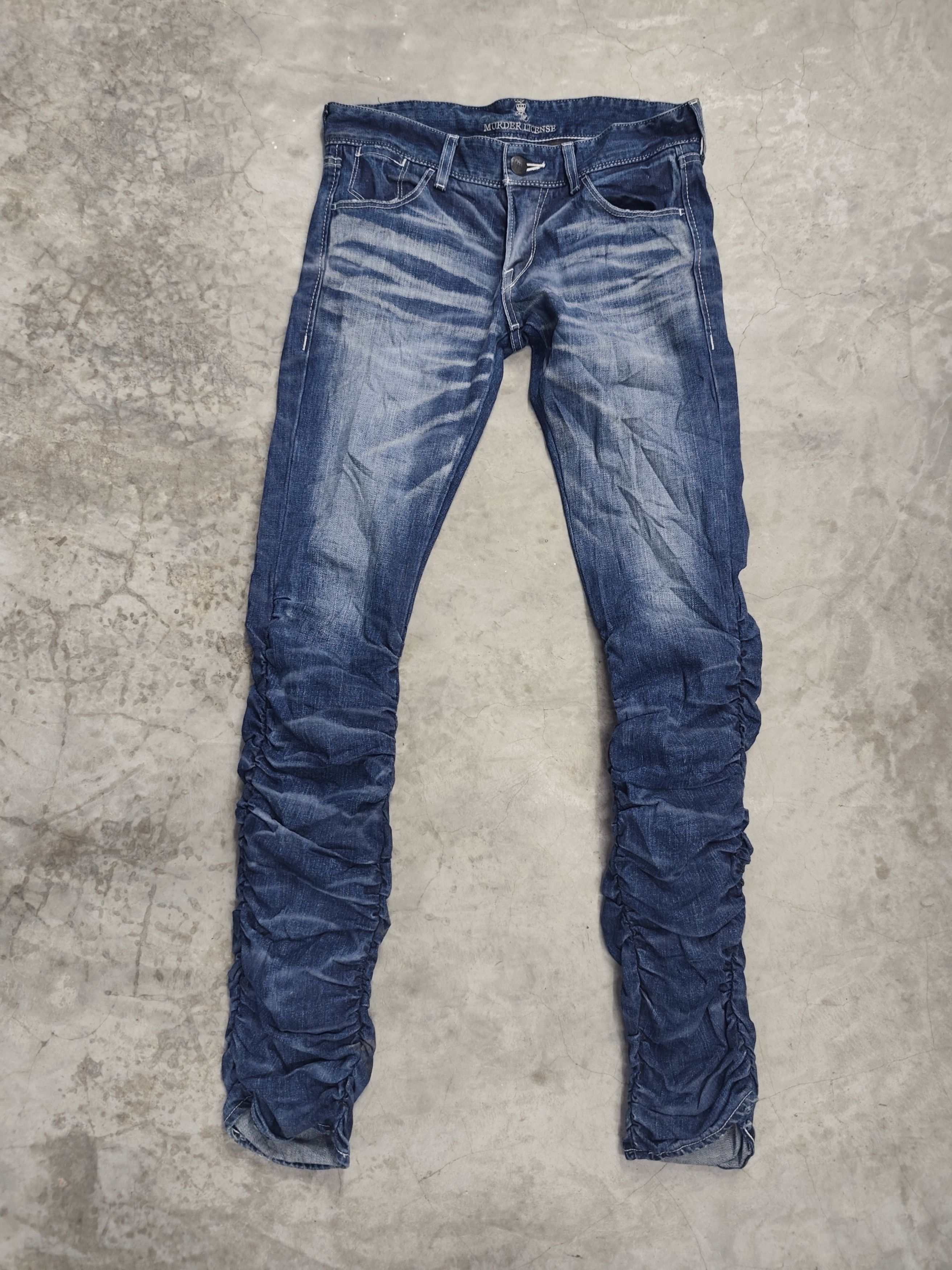 Murder License Murder License Stack Jeans Made In Japan Size 32" / US 10 / IT 46 - 1 Thumbnail