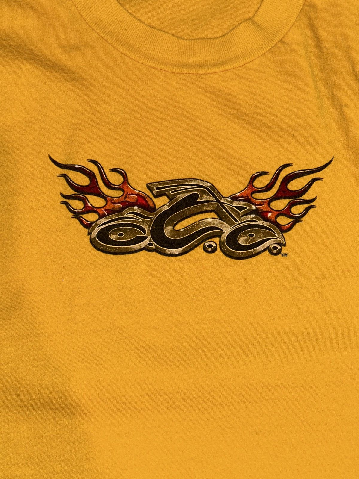 Vintage VTG Y2K 2000s OCC Orange County Choppers Yellow Tee 2XL Size US XXL / EU 58 / 5 - 2 Thumbnail