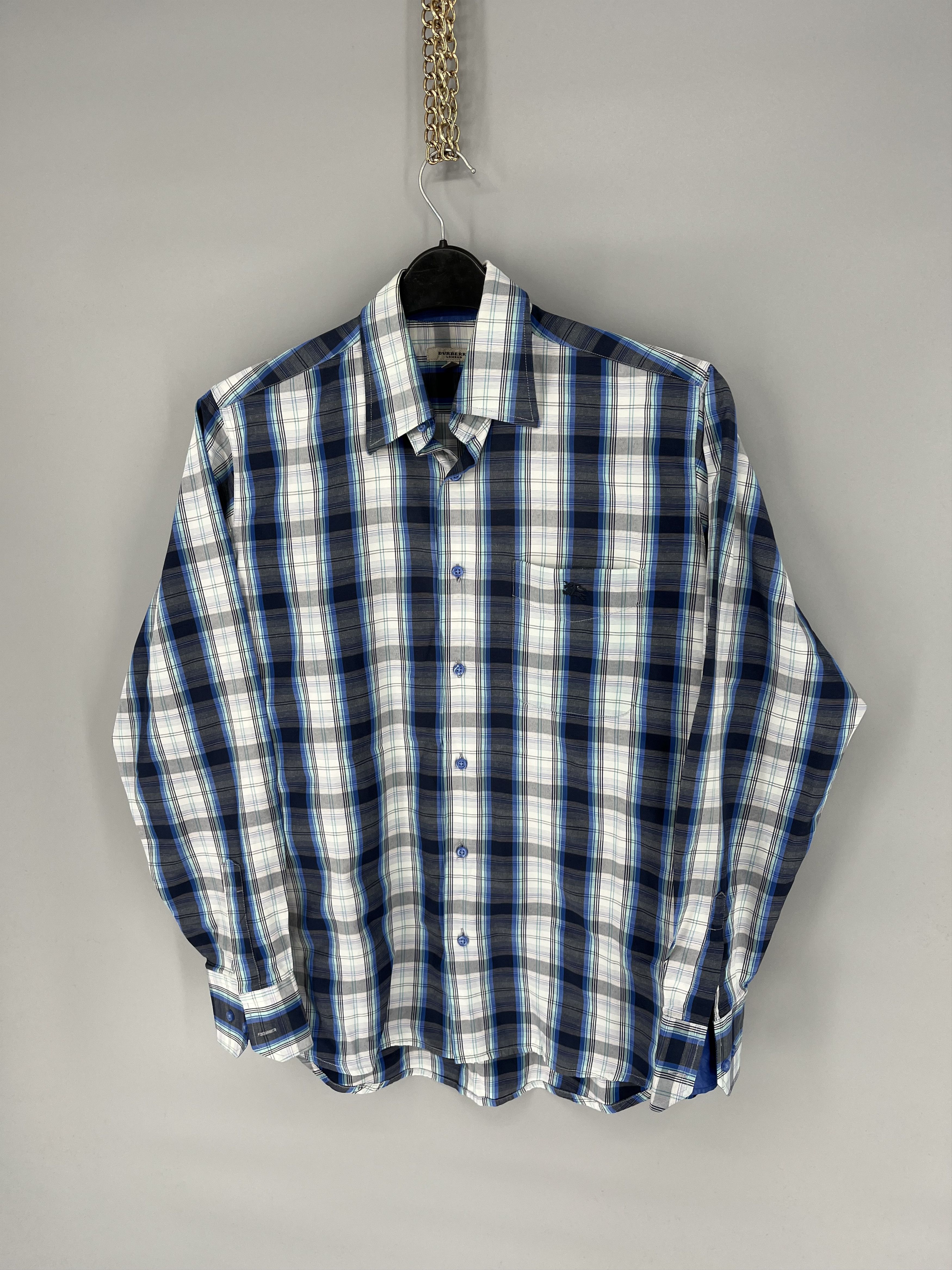 Burberry Burberry London Shirt Long Sleeve Vintage Rare Log Size US S / EU 44-46 / 1 - 3 Thumbnail