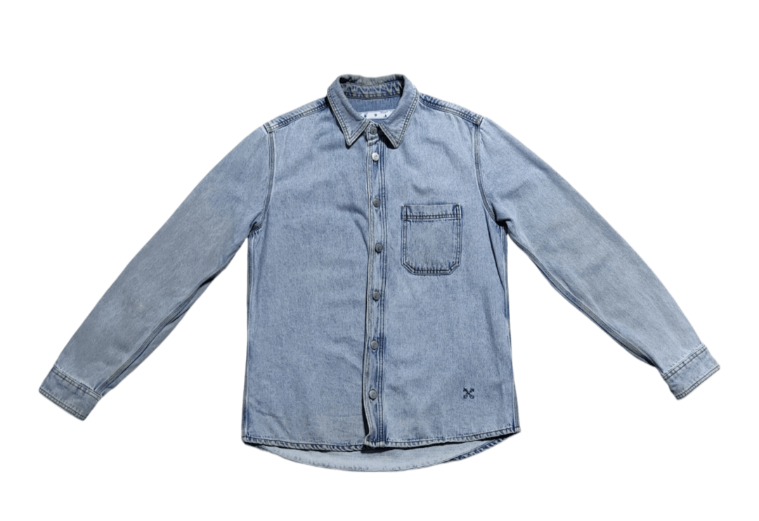 Off-White Off-White Black Arrow Motif Iconic Logo Denim Jacket Size US XL / EU 56 / 4 - 2 Thumbnail