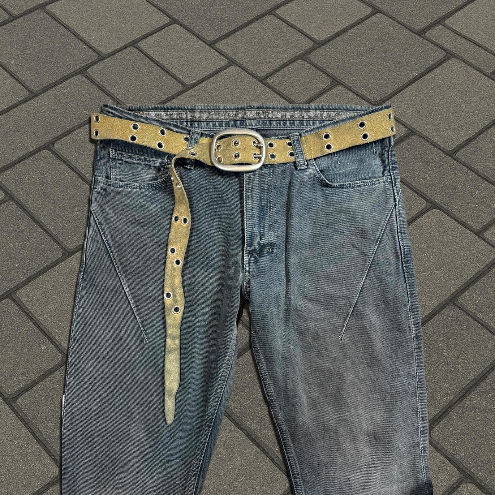 Undercover SS04 Undercover 'Languid' Distorted Suede Leather Belt Size ONE SIZE - 1 Thumbnail