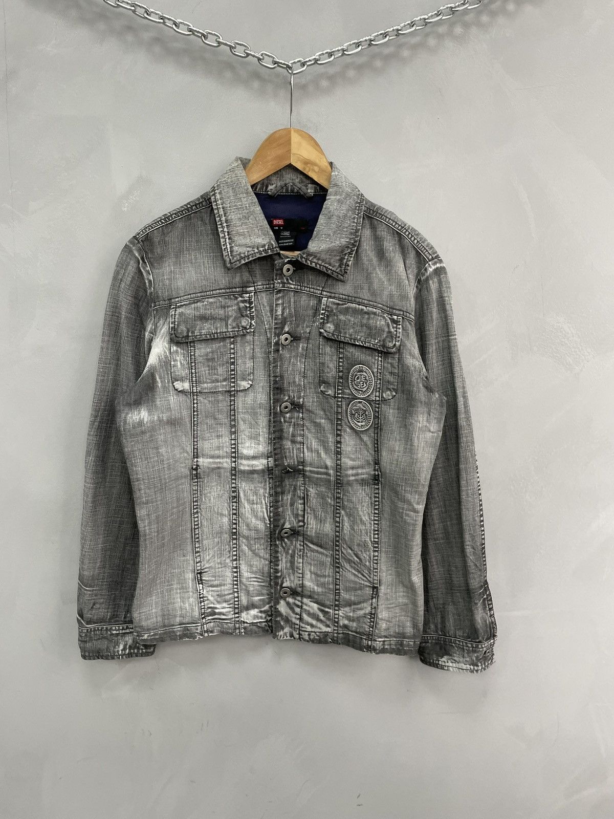 Diesel 90s Diesel washed trucker jacket retro jacket Size US M / EU 48-50 / 2 - 1 Thumbnail