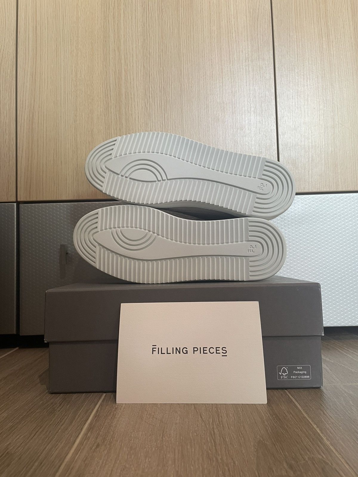 Filling Pieces Filling Pieces Leather Sneakers Grey Size US 7 / EU 40 - 5 Thumbnail