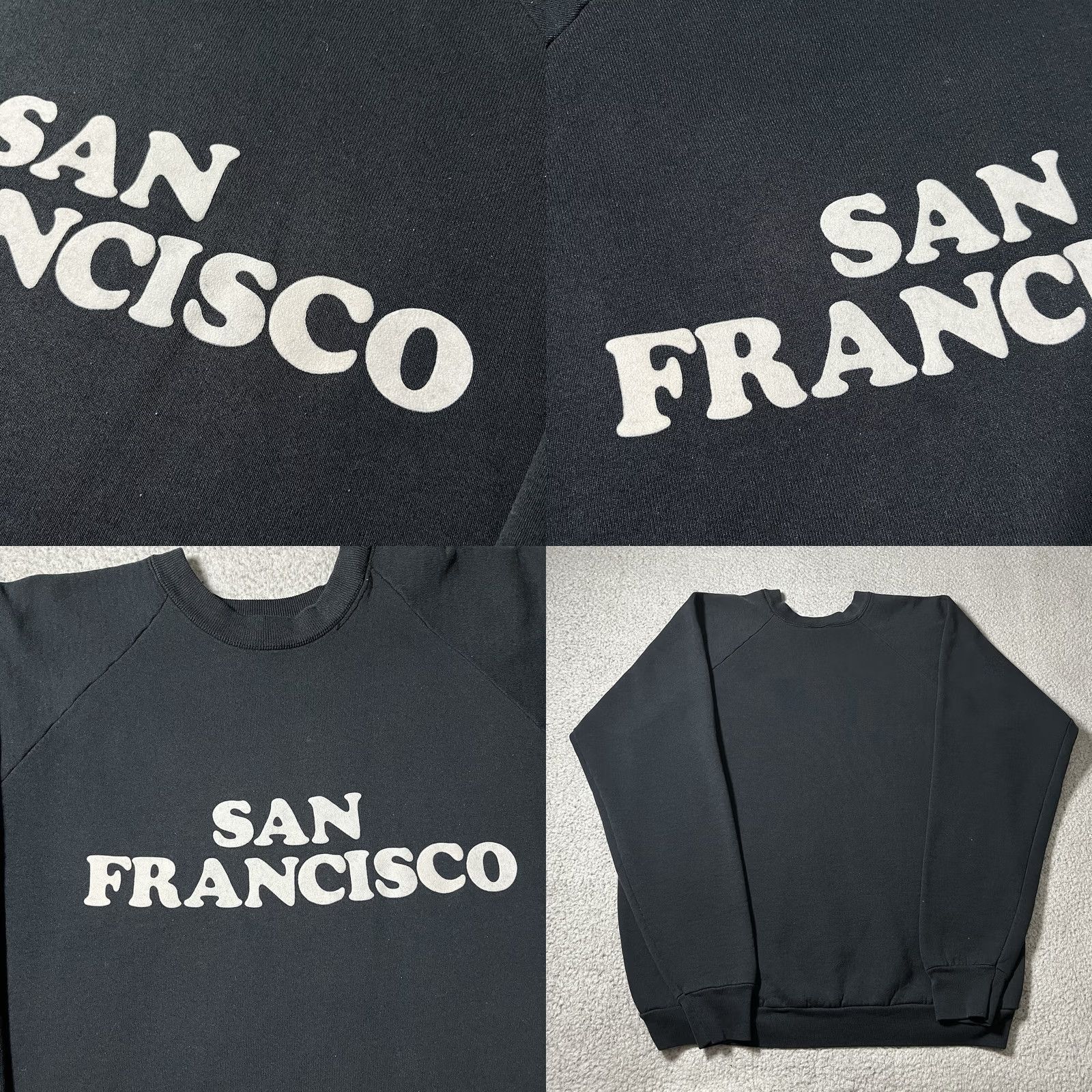 Fruit Of The Loom VINTAGE San Francisco Sweatshirt Mens XL California USA 90s Crewneck Graphic Print Black Size US XL / EU 56 / 4 - 8 Thumbnail