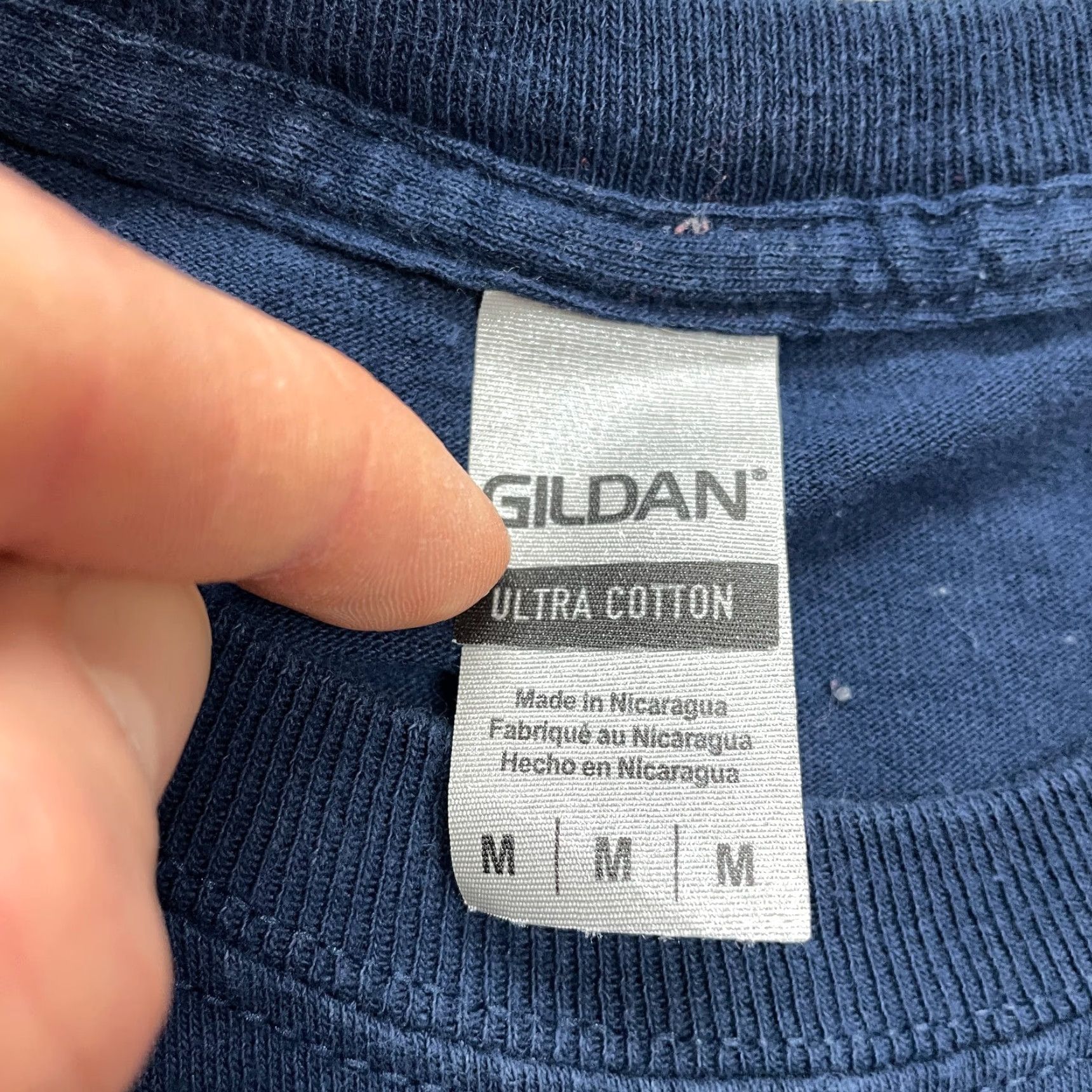 Gildan Gildan Shirt Adult Medium Blue Long Sleeve Crew Neck Logo Size US M / EU 48-50 / 2 - 5 Thumbnail