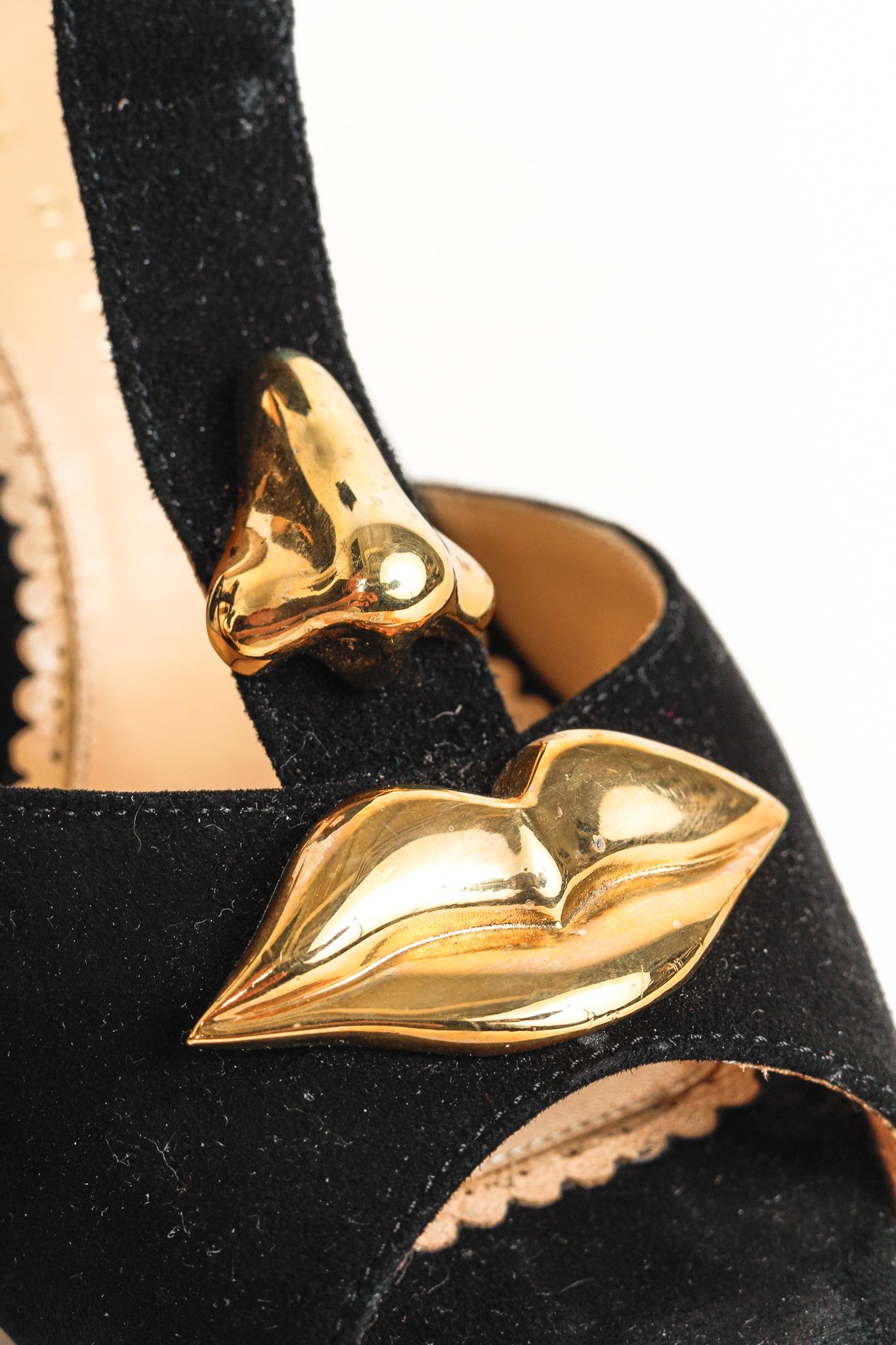 Charlotte Olympia Charlotte Olympia PF/15 Gala Black Suede Embellished Sandals Size US 6.5 / IT 36.5 - 7 Thumbnail