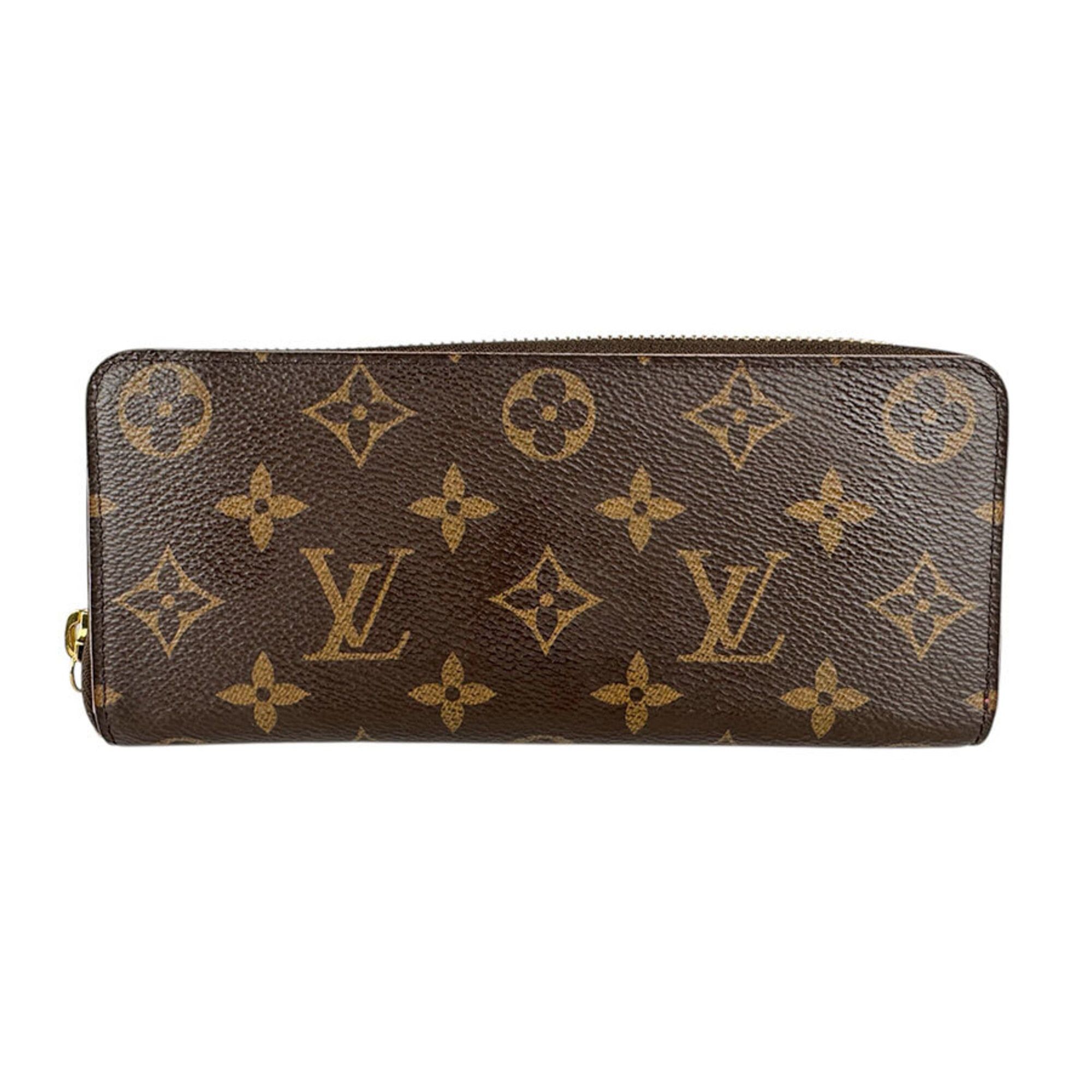 Louis Vuitton Louis Vuitton Round Zip Long Wallet Monogram Portefeuille Clemence Canvas Brown Women's M64201 Free Shipping z9092 Size ONE SIZE - 1 Thumbnail
