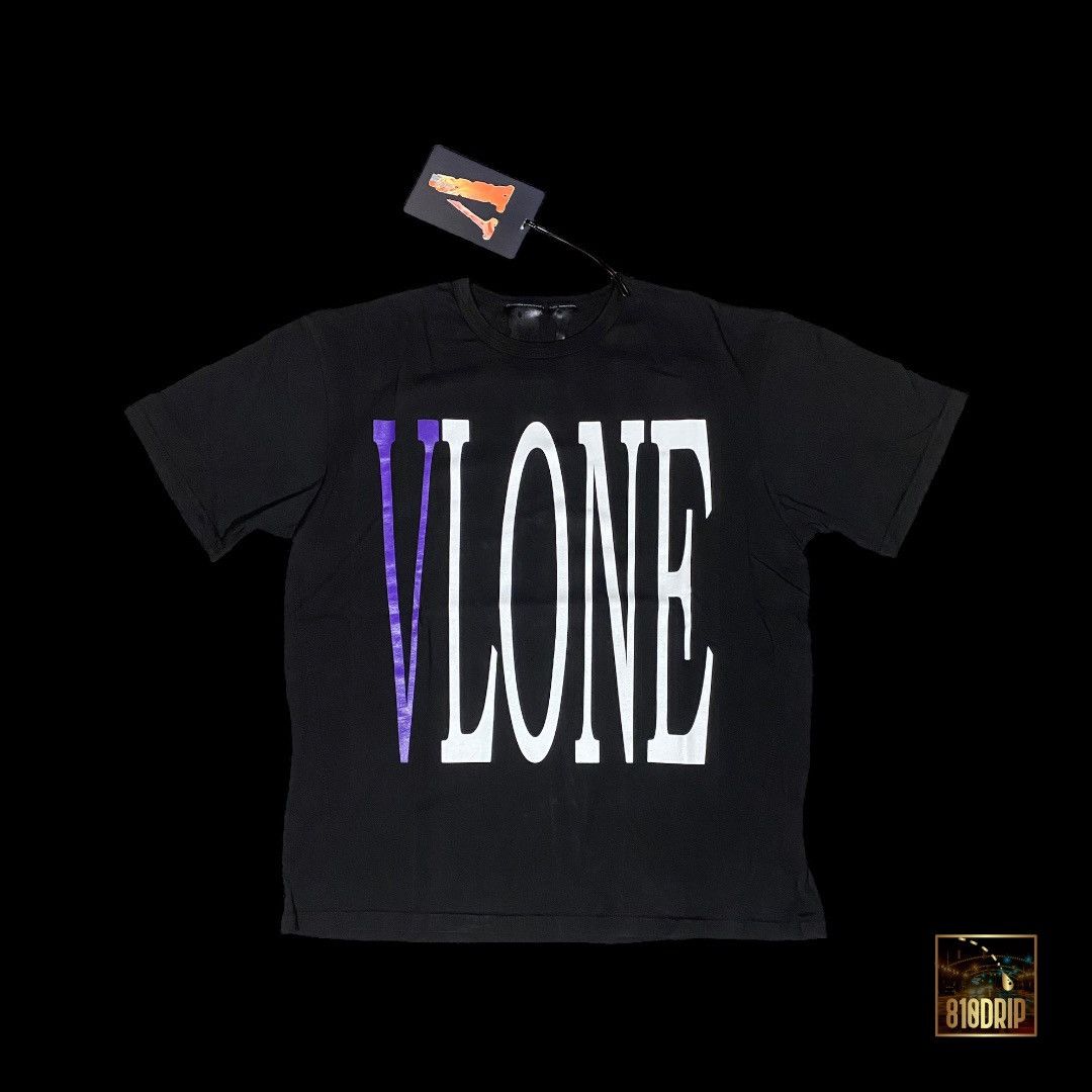 Vlone Vlone Purple Staple Tee Black XL Grailed