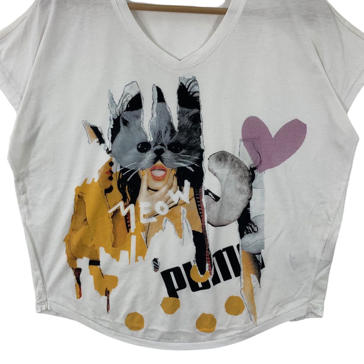 Puma PUMA SPORTSWEAR MEOW Baggy Cropped Top Tee Shirt Top Blouse Size M / US 6-8 / IT 42-44 - 3 Thumbnail