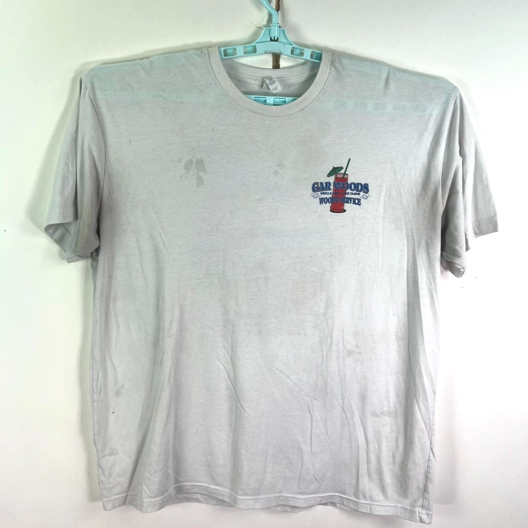Next Level VINTAGE Next Level Tahoe's Best Woody Service T-Shirt Mens 2XL White Graphic Print Beer Adventure Time Size US XXL / EU 58 / 5 - 2 Thumbnail