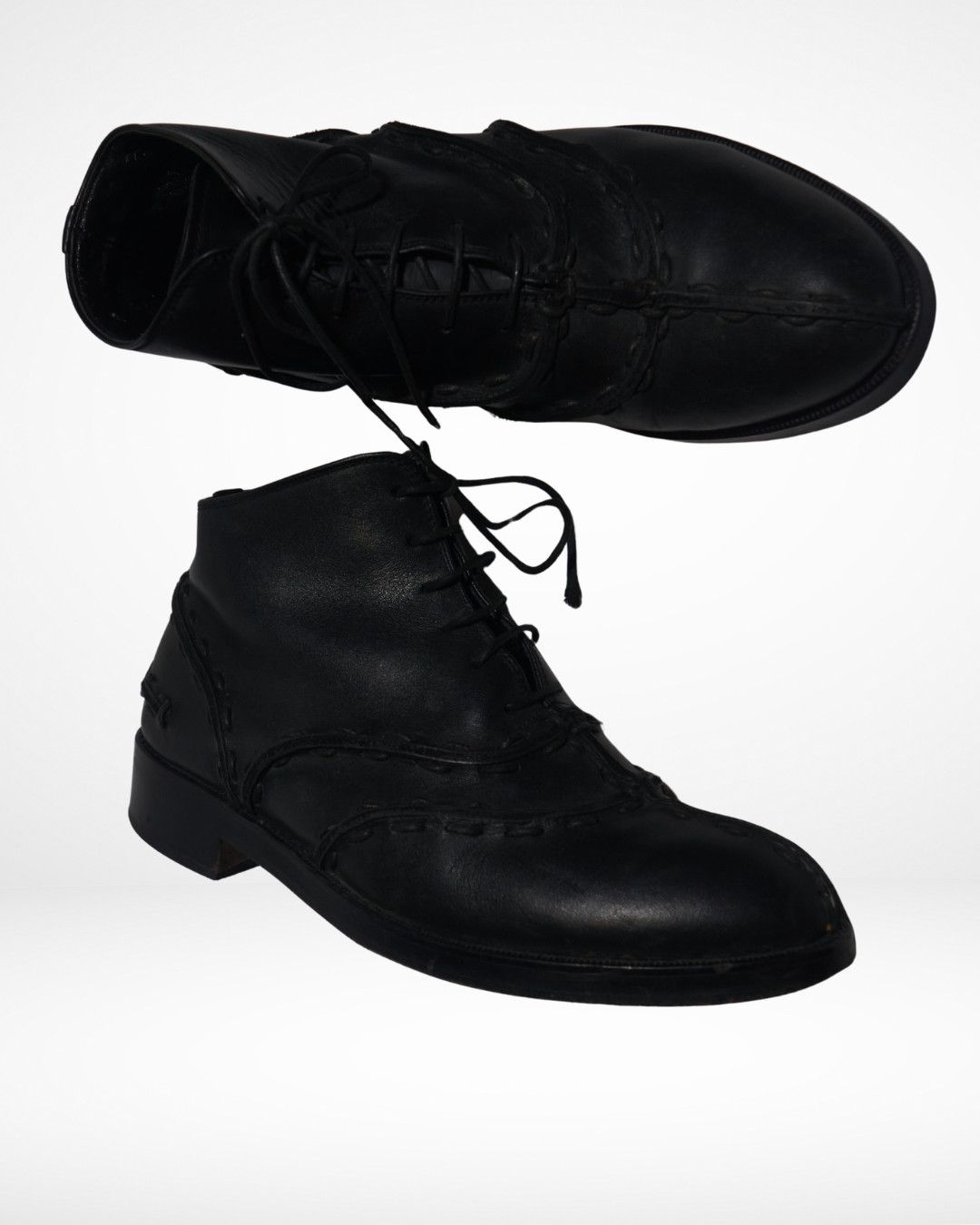 Jean Paul Gaultier JPG Homme FW04 Remade Patchwork Pirate Boots Size US 7.5 / EU 40-41 - 9 Thumbnail