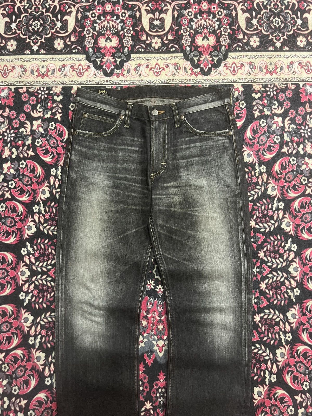 Lee Vintage Lee Rider Sanforized Black Faded Whisker Jeans Size US 31 - 3 Thumbnail