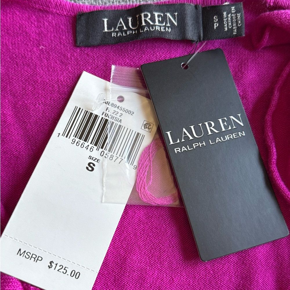 Ralph Lauren NWT New $125 Ralph Lauren Pink Ruffle-Trim Jersey Sweater S Size S / US 4 / IT 40 - 6 Thumbnail