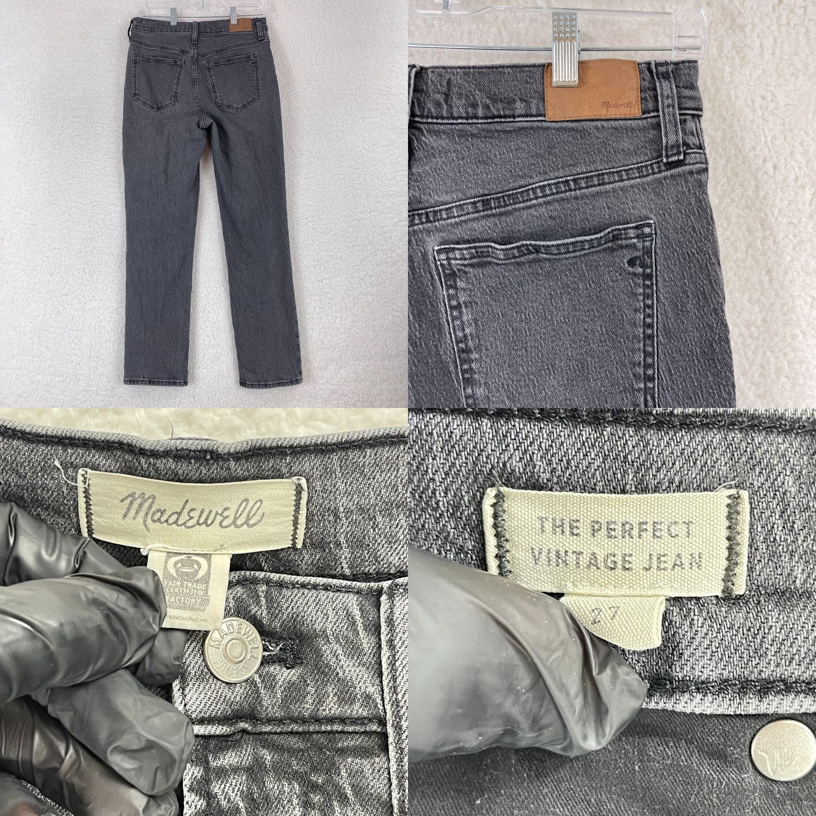Madewell Madewell Black Denim The Perfect Vintage Jeans Womens High-Rise Casual Size 27 Size 27" / US 4 / IT 40 - 9 Thumbnail