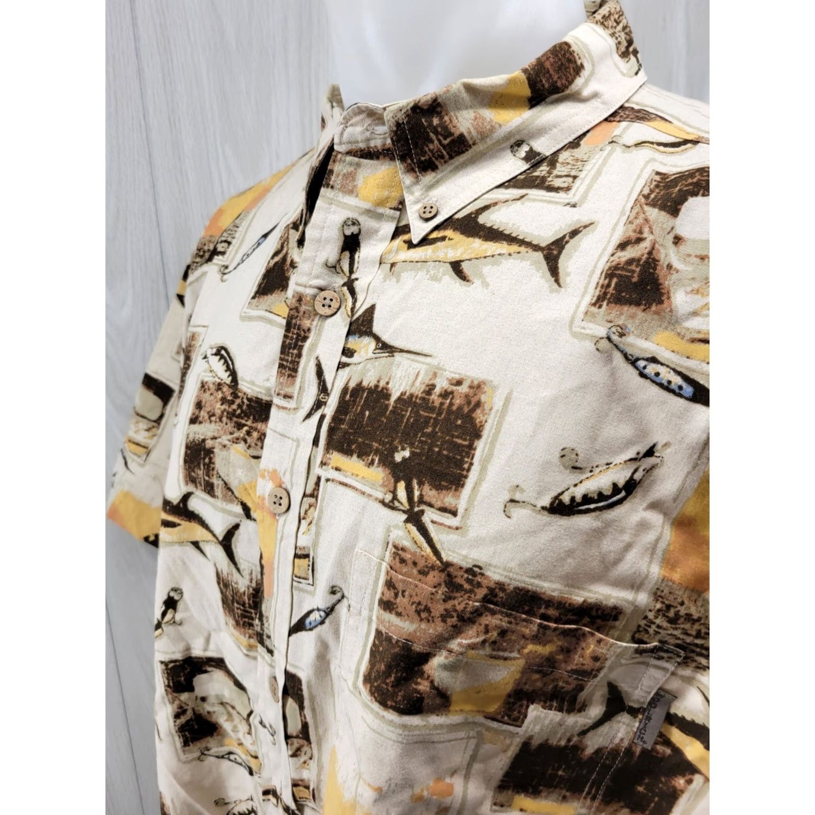 Vintage Woolrich Shirt Adult XL Button Up Pocket Fishing Short Sleeve Mens Size US XL / EU 56 / 4 - 3 Thumbnail