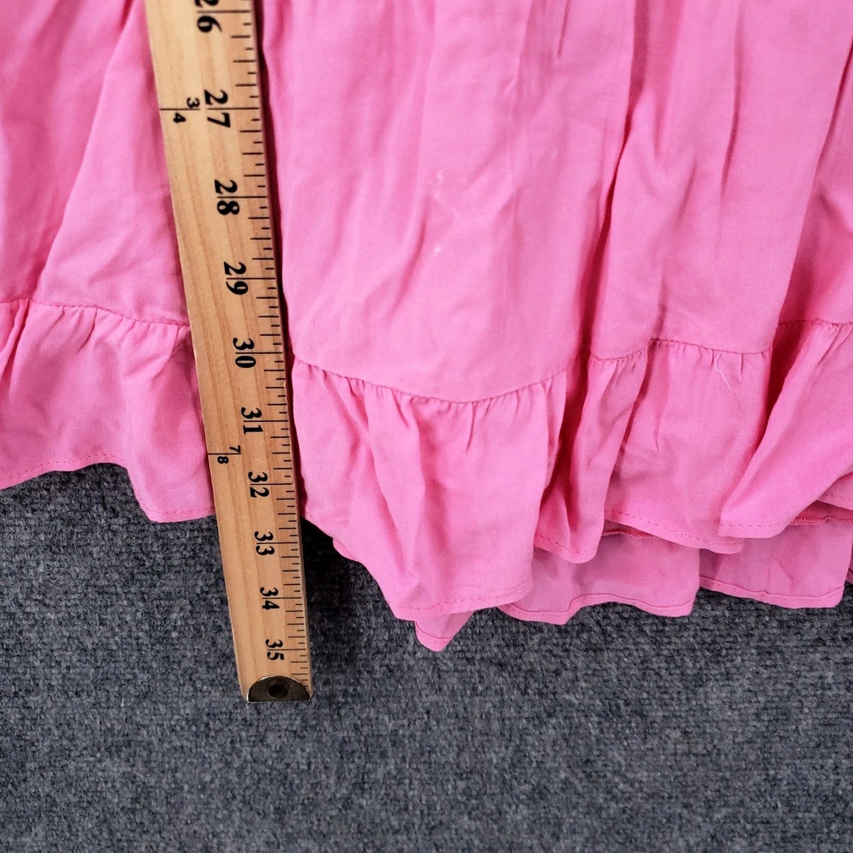 Vintage B. Darlin Dress Juniors 5/6 Pink Midi Sundress Pleated Tiered Cut Out Barbiecore Dress Women Girls Size S / US 4 / IT 40 - 5 Thumbnail