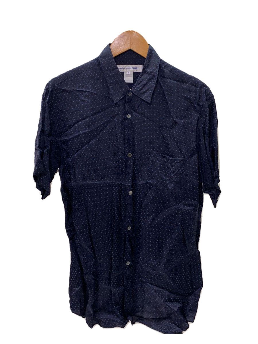 Shirt Viscose Dot Short Sleeve Navy