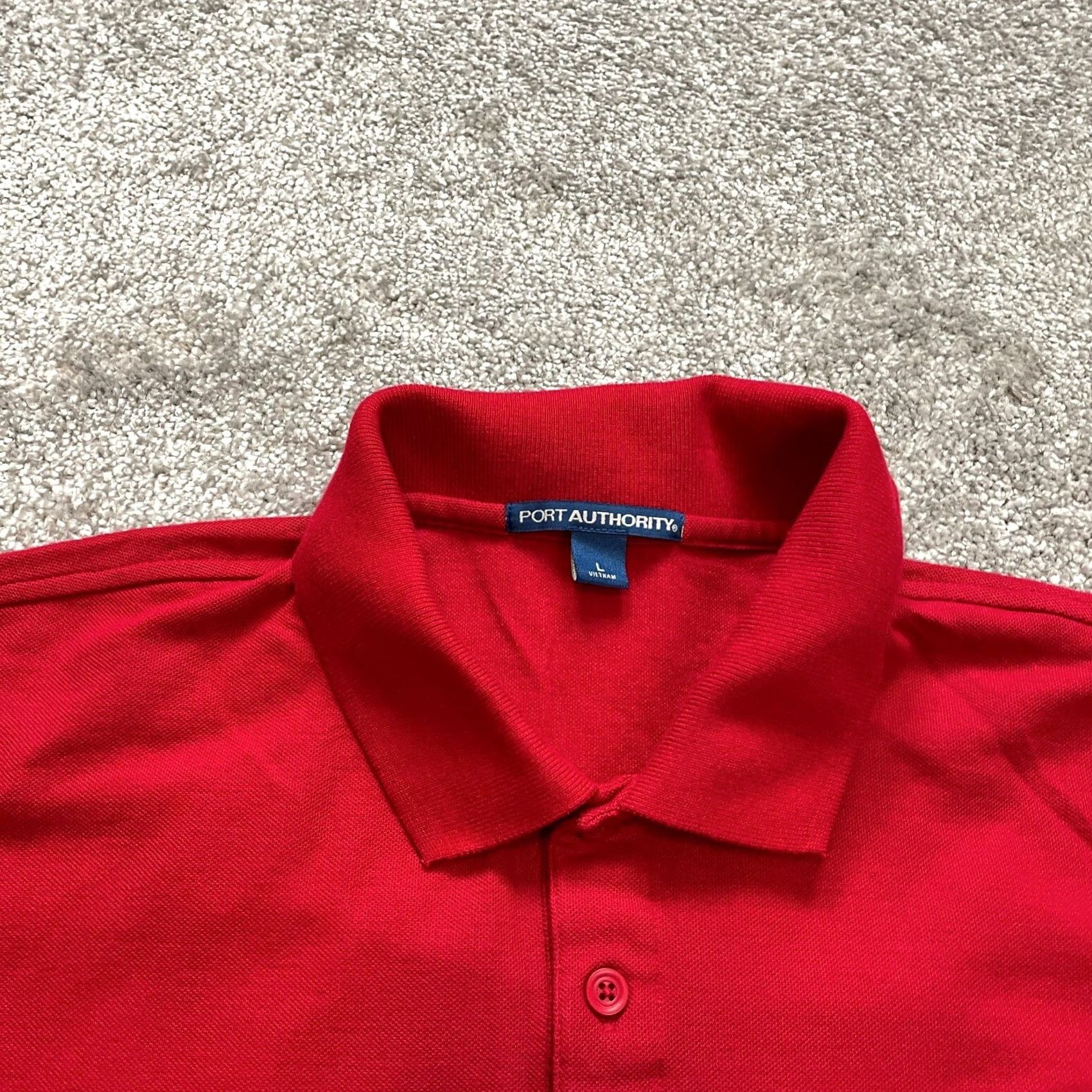 Port Authority Port Authority Polo shirt Mens Large Red Frontier CWA Local 1298 Logo Pocket Top Size US L / EU 52-54 / 3 - 3 Thumbnail