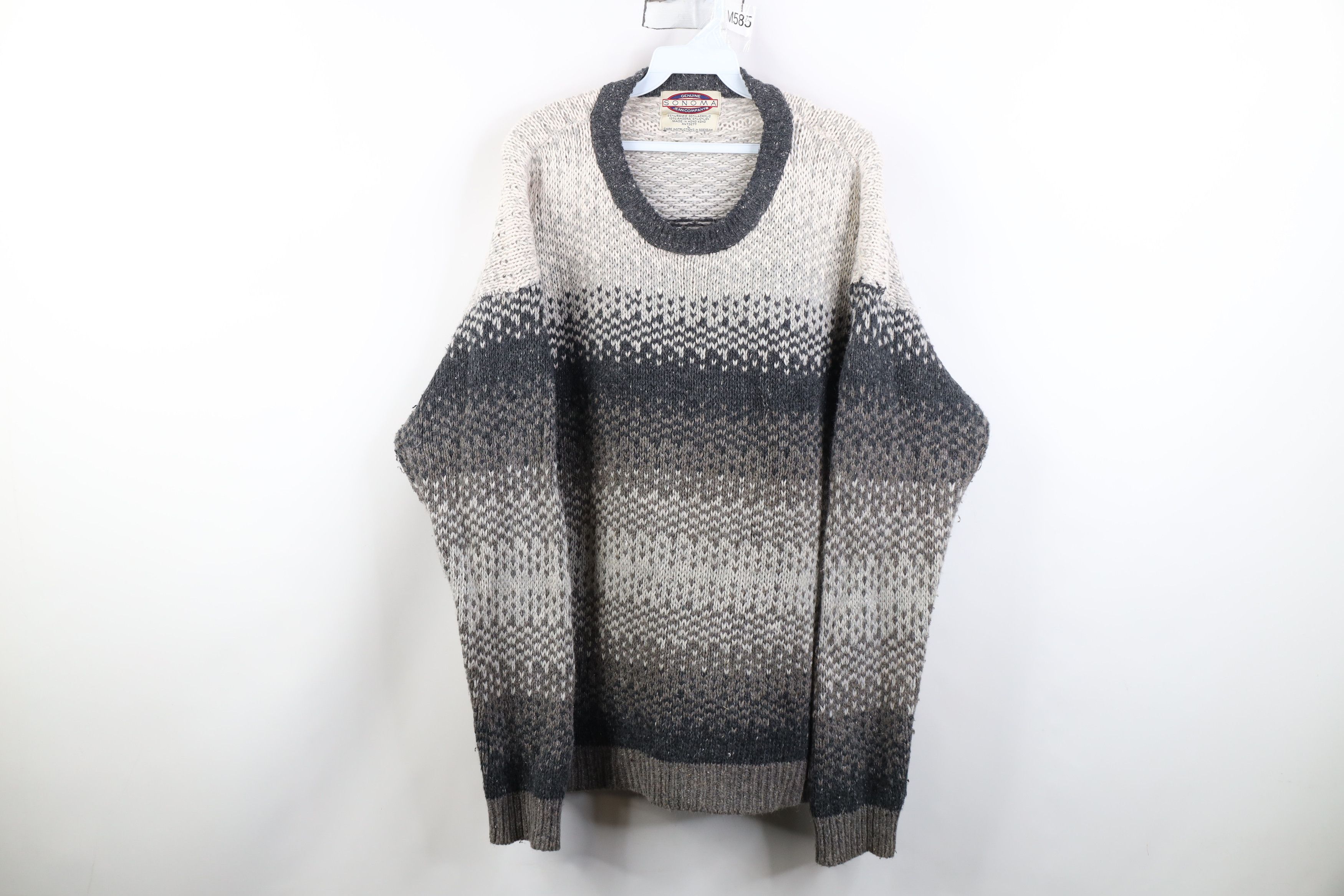 Vintage Vintage 90s Streetwear Angora Blend Knit Crewneck Sweater Size US L / EU 52-54 / 3 - 1 Thumbnail