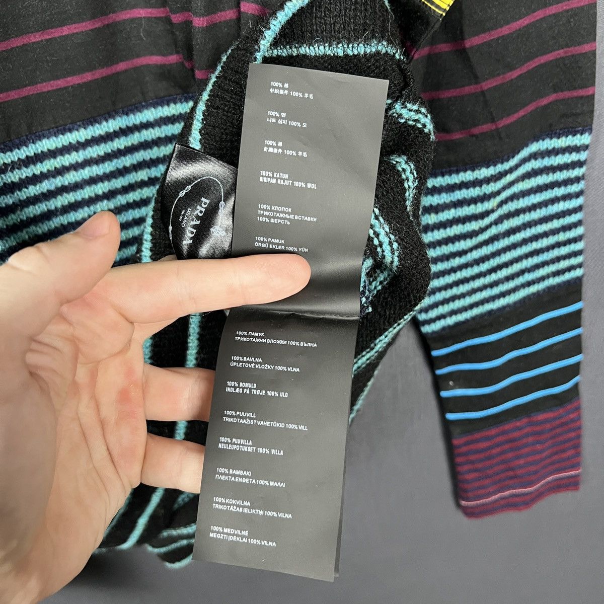 Prada Prada Multi-Fabric Striped Graphic women’s Long Sleeve S Size S / US 4 / IT 40 - 10 Thumbnail