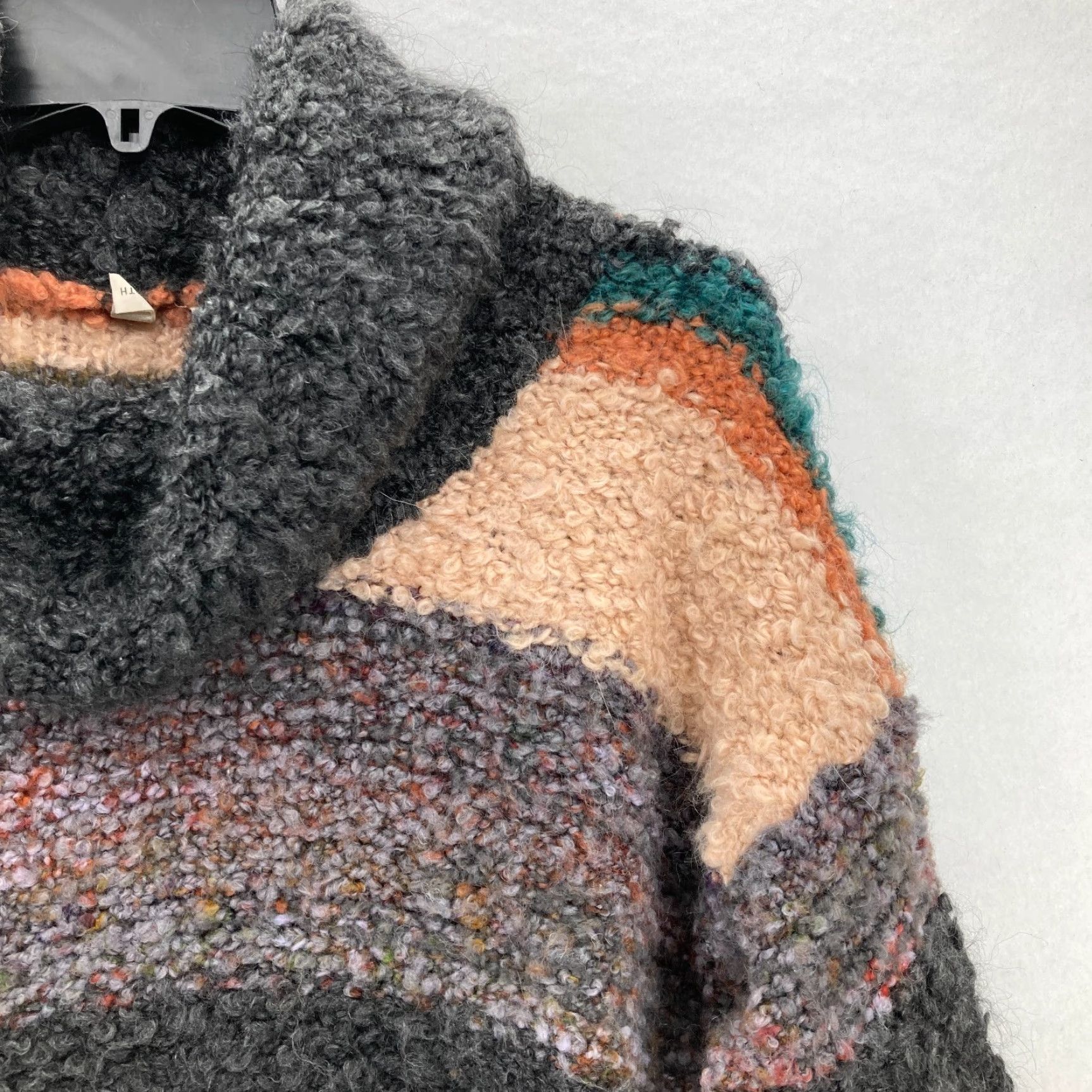 Anthropologie Anthropologie Moth Striped Boucle Turtleneck Sweater Medium Wool Mohair Italy Womens Pullover Color Multicolor Size M Size M / US 6-8 / IT 42-44 - 3 Thumbnail