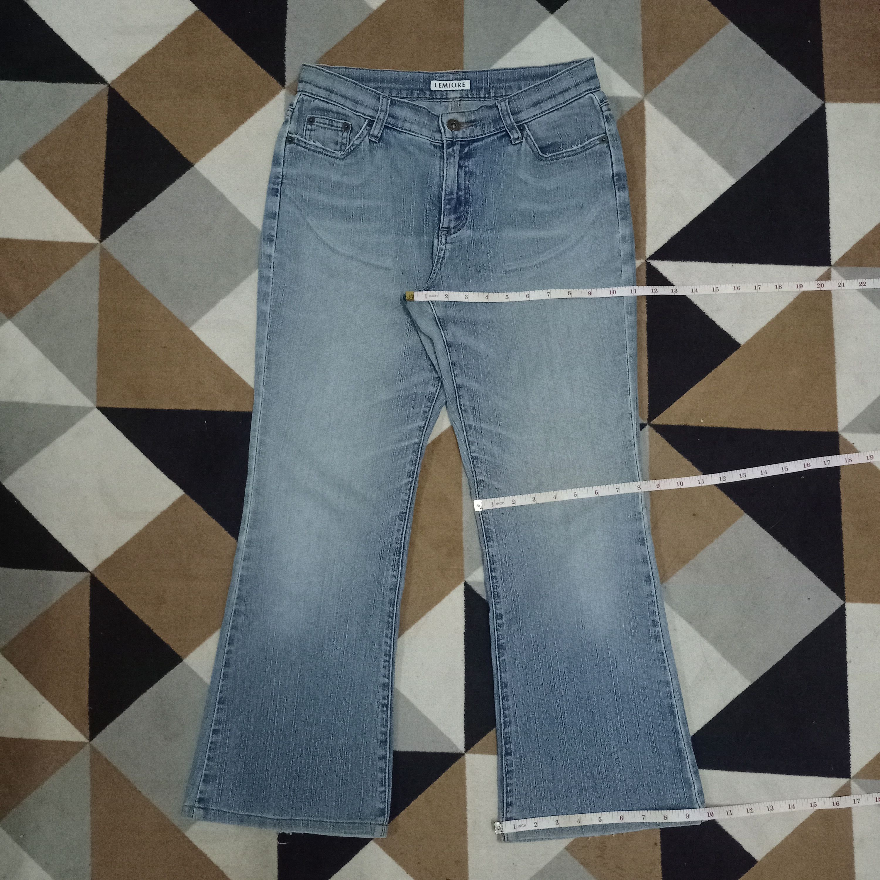 Japanese Brand Vintage Japanese Brand Blue Wash Flare Jeans 29x27 Size US 29 - 9 Thumbnail