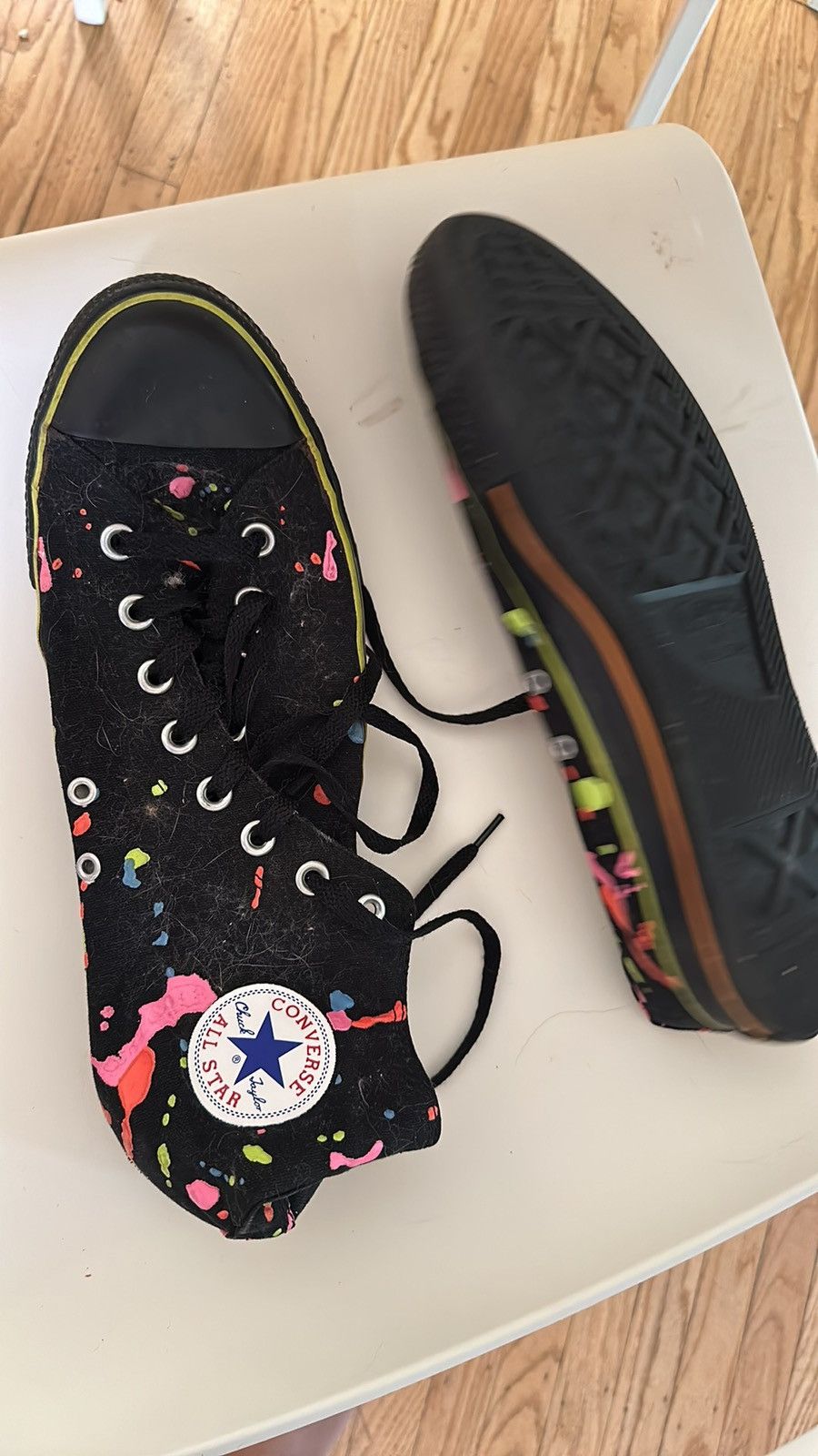 Converse Vintage Neon Splatter Chuck Taylor’s. Size 11 Size US 11 / EU 44 - 3 Thumbnail