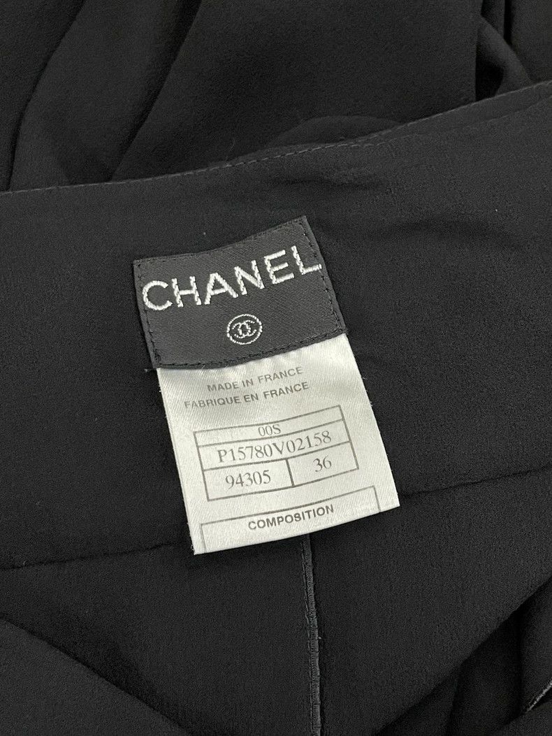 Chanel Chanel Black silk mesh skirt Size 24" / US 00 / IT 34 - 6 Thumbnail