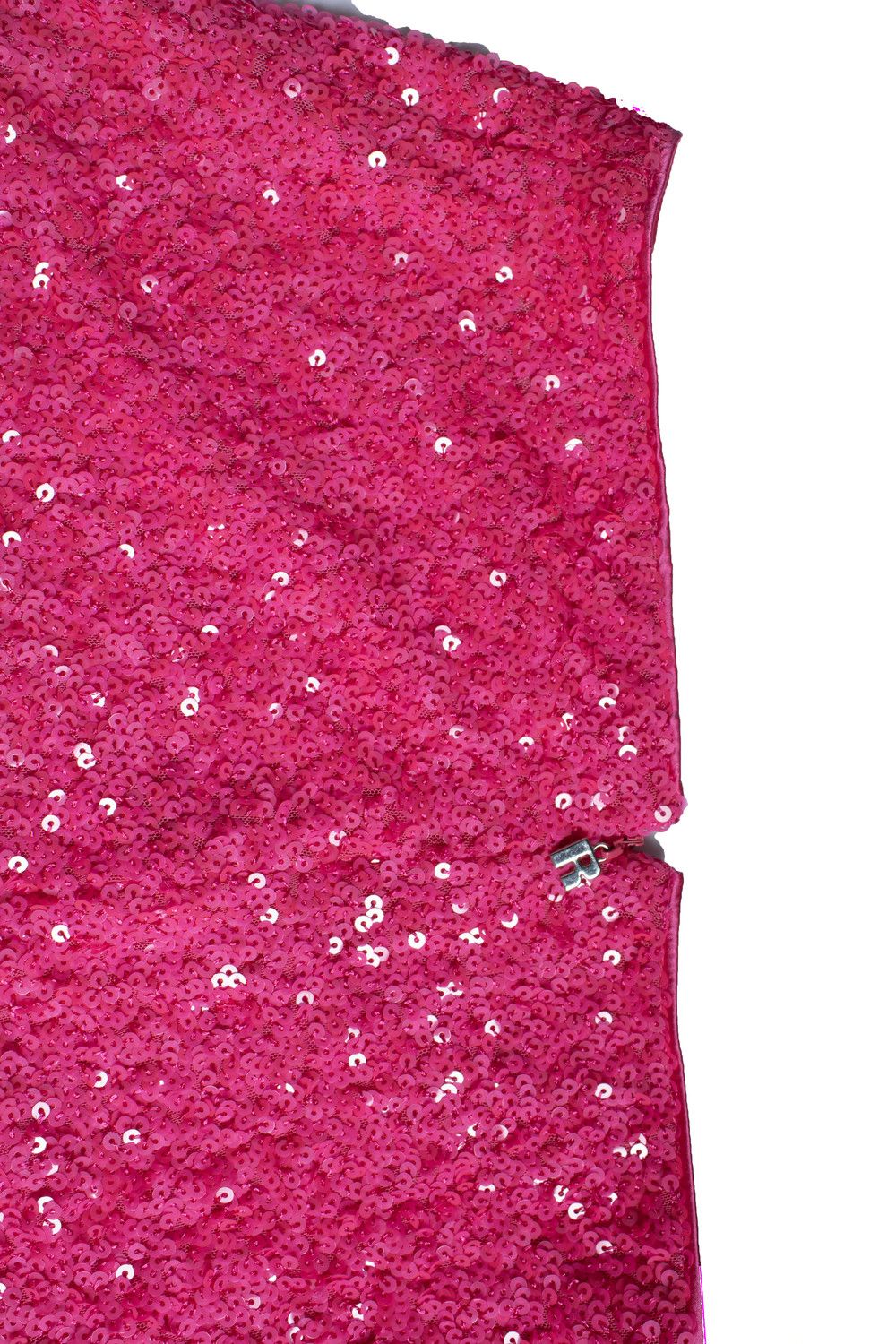 Rotate, pink sequinned skirt with back slit