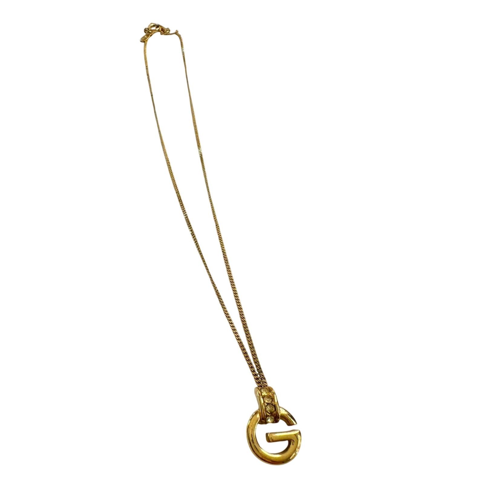 Givenchy Vintage Givenchy Rounded "G" Necklace Gold Plated Size ONE SIZE - 1 Thumbnail