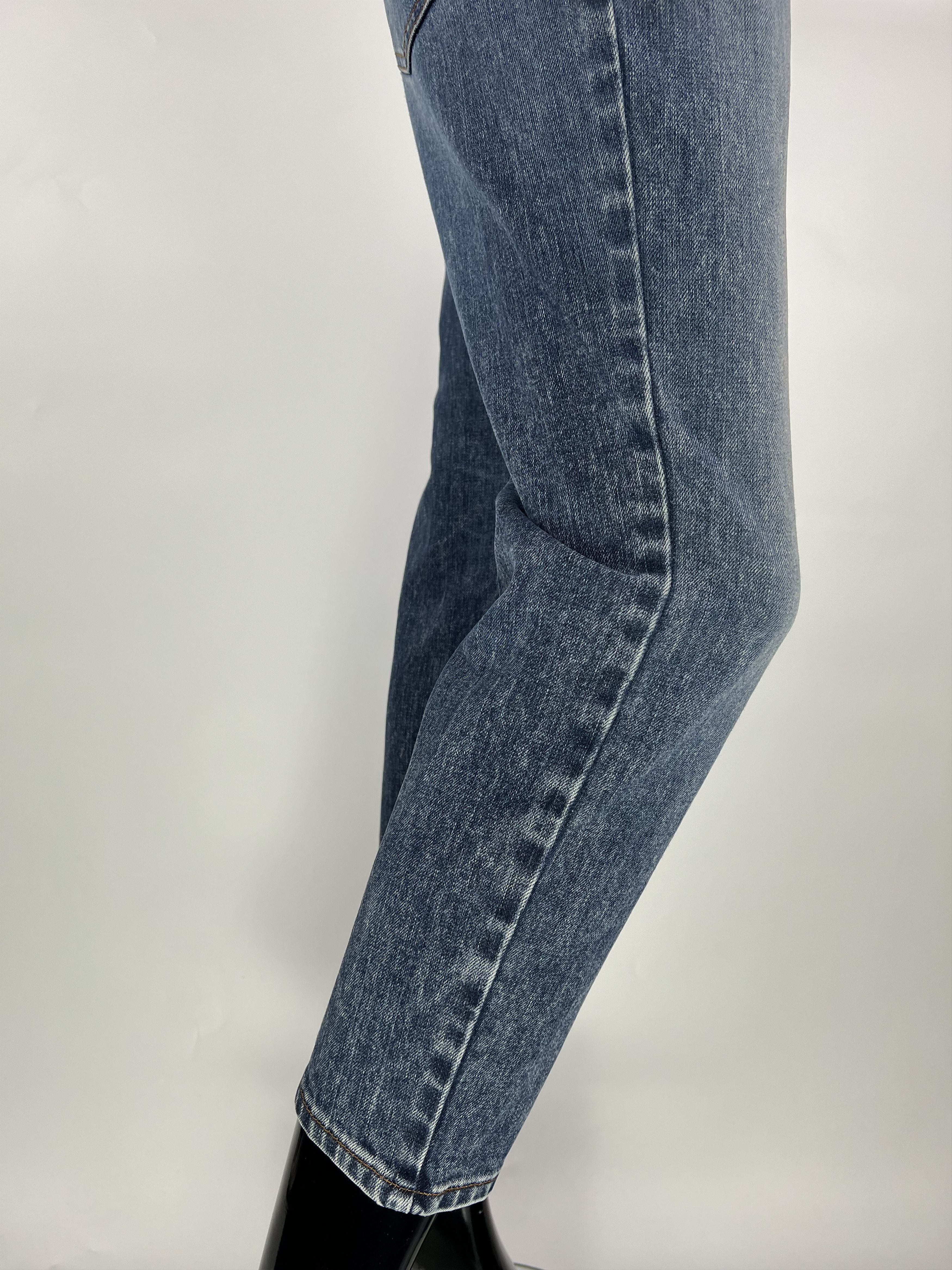 Pierre Balmain Pierre Balmain Women's Blue Cropped Skinny Jeans Size 30/44 Size 30" / US 8 / IT 44 - 7 Thumbnail