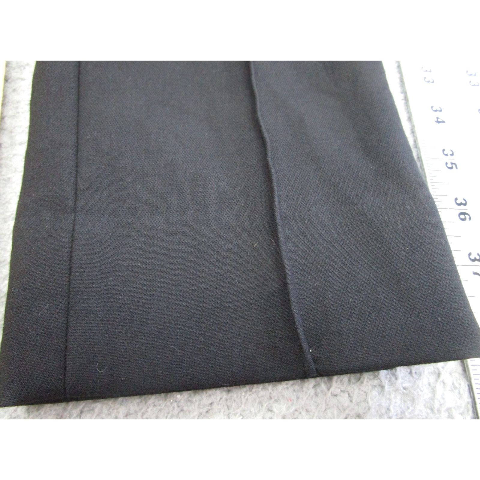 Diane von Furstenberg DVF Pants Womens 4 Black Tuxedo Waistband Straight Leg Stretch Dress Pants Regular Inseam 32 Logo Size 27" / US 4 / IT 40 - 3 Thumbnail