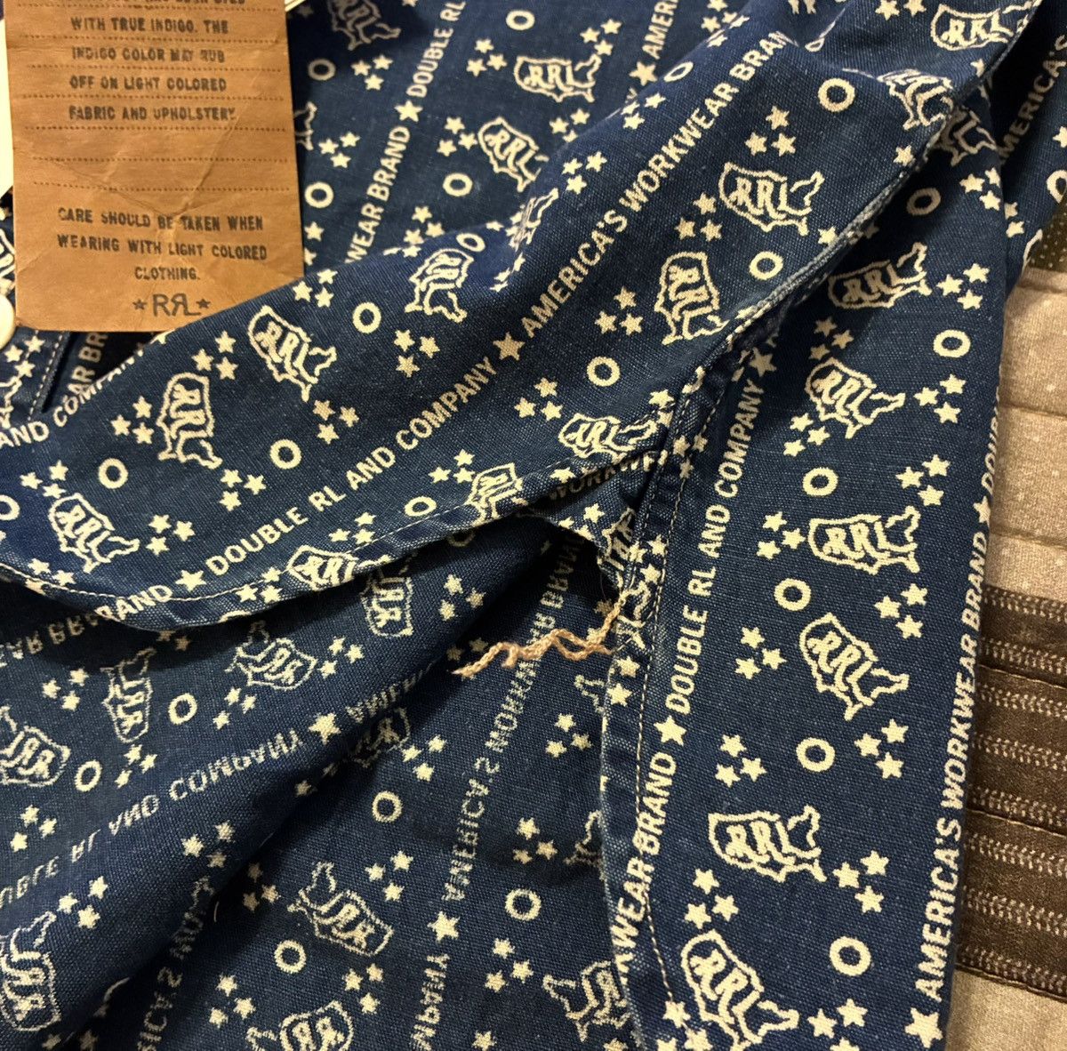 RRL Ralph Lauren DOUBLE RL RALPH LAUREN RRL INDIGO BUTTON UP SHIRT- SIZE MED Size US M / EU 48-50 / 2 - 13 Thumbnail