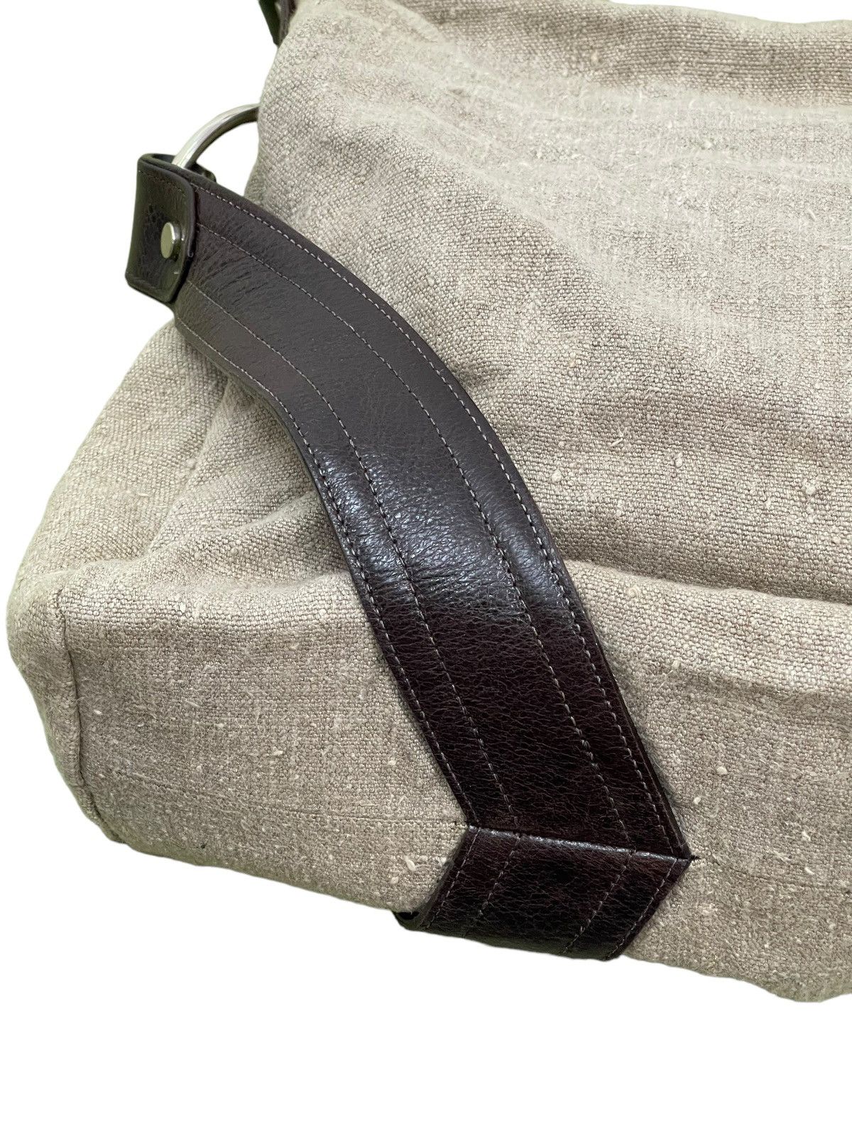 Japanese Brand Hemp Linen Leather Kale Shoulder Bag 3🟩 Size ONE SIZE - 7 Thumbnail