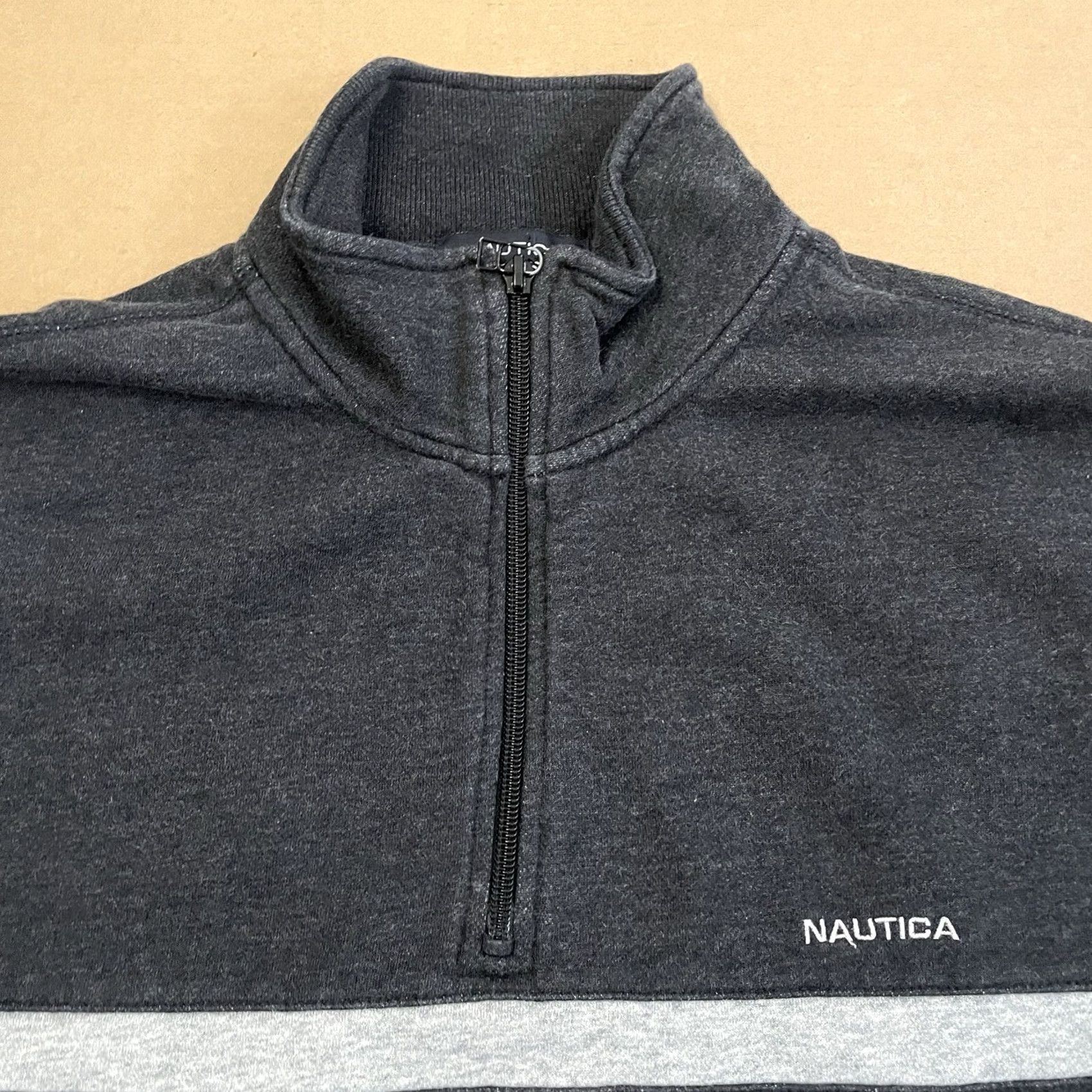 Nautica Nautica 1/2 Zip Pullover Adult Medium Gray Embroidered Logo Pockets Zipper Mens Size US M / EU 48-50 / 2 - 2 Thumbnail