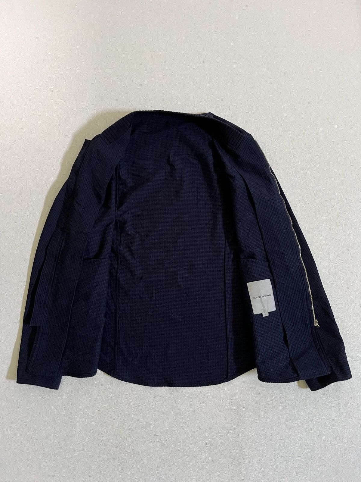 Solid Homme Solid Homme Bomber Biker Jacket Navy Size US L / EU 52-54 / 3 - 5 Thumbnail