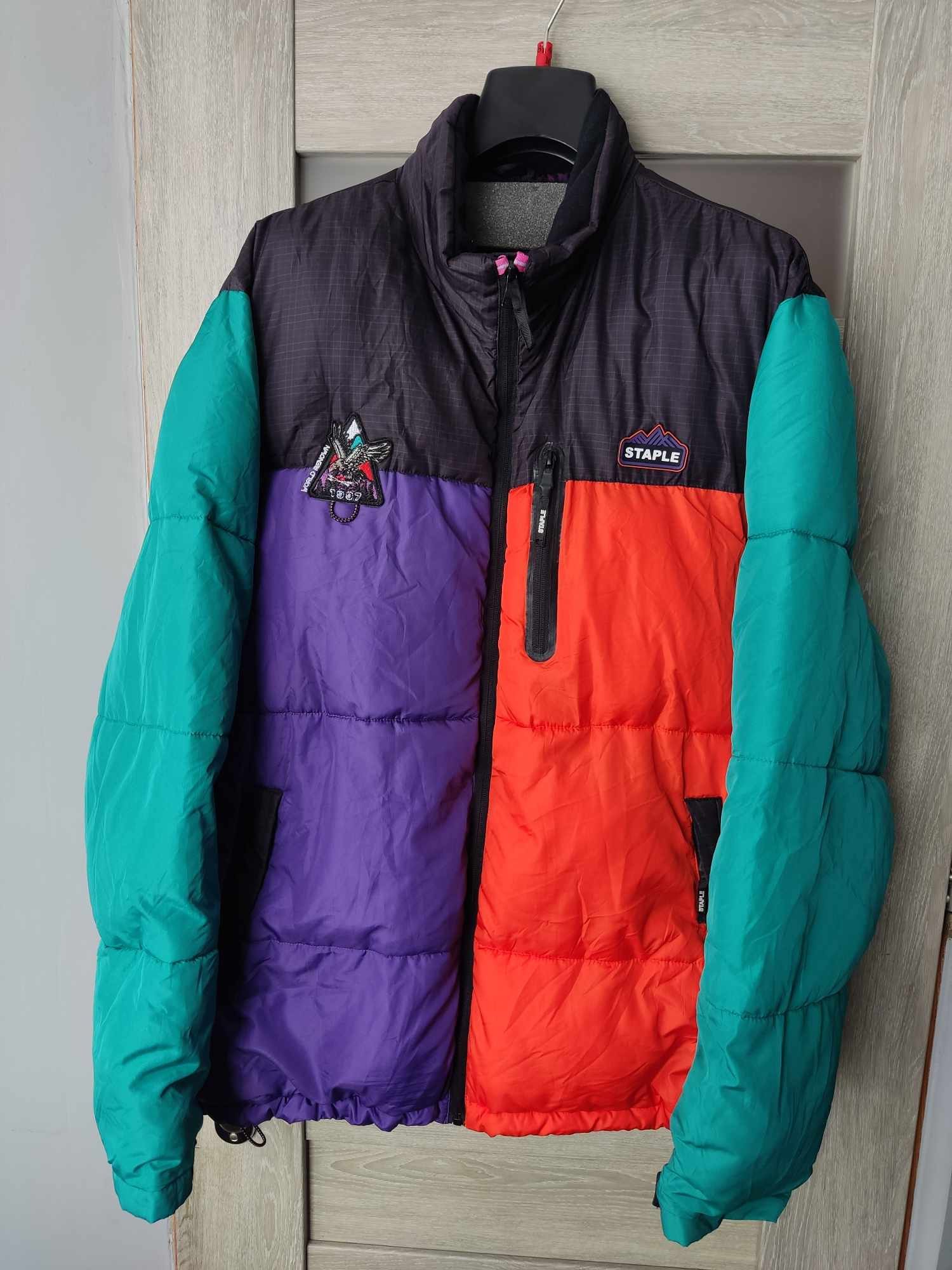 image of Staple Jacket Nuptse Puffer Vintage Retro 90's Tnf 700 in Vintage Pink, Men's (Size 2XL)