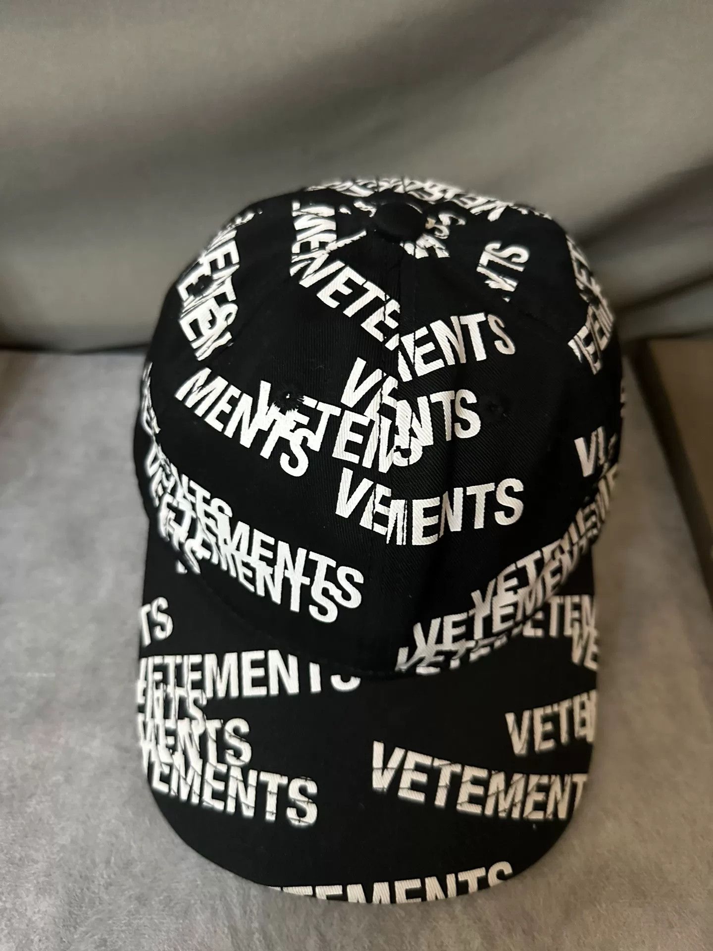 vetements black logo cap for stylish looks