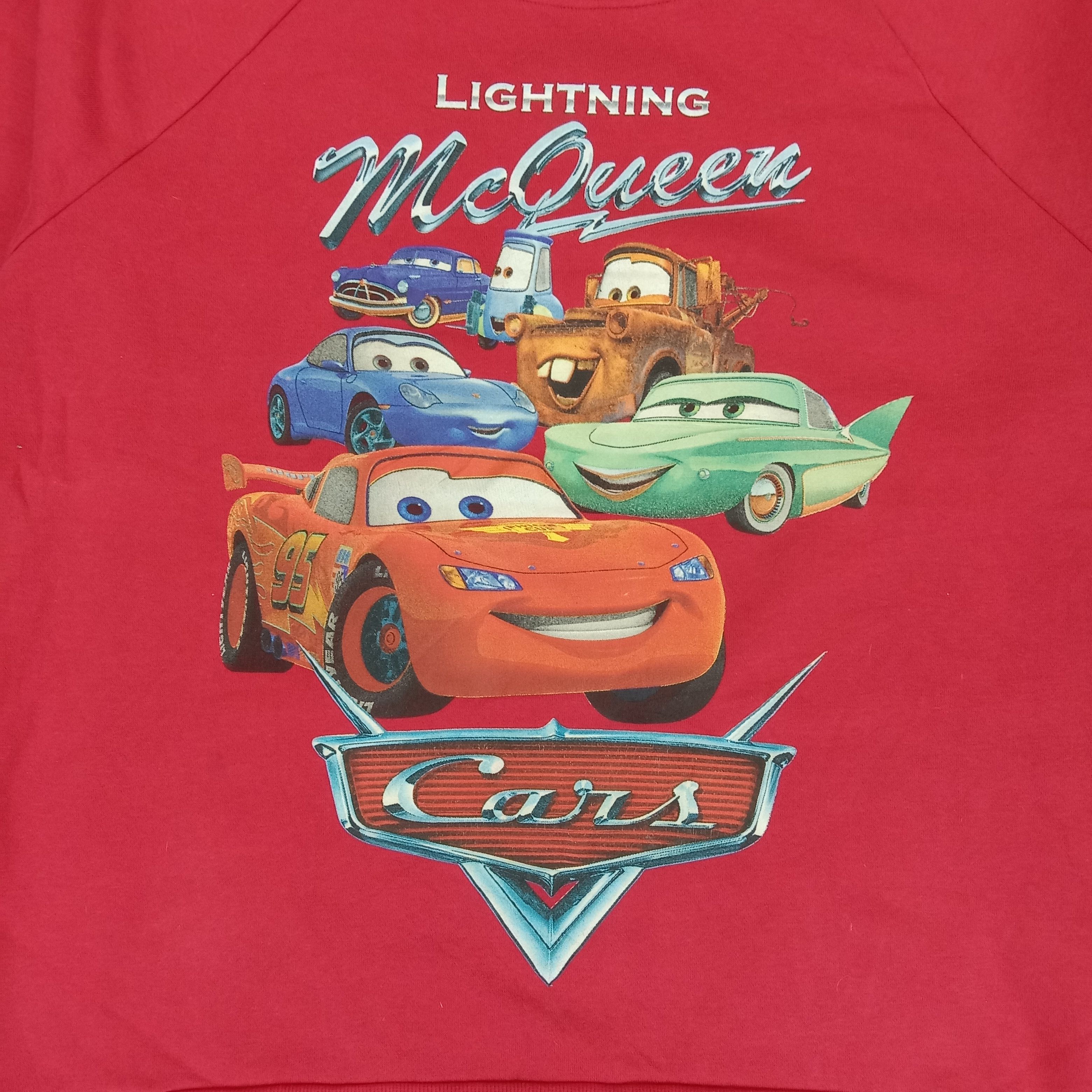 Disney × Vintage Lightning McQueen Disney Cars Movie dsSweatshirt Size US M / EU 48-50 / 2 - 2 Thumbnail