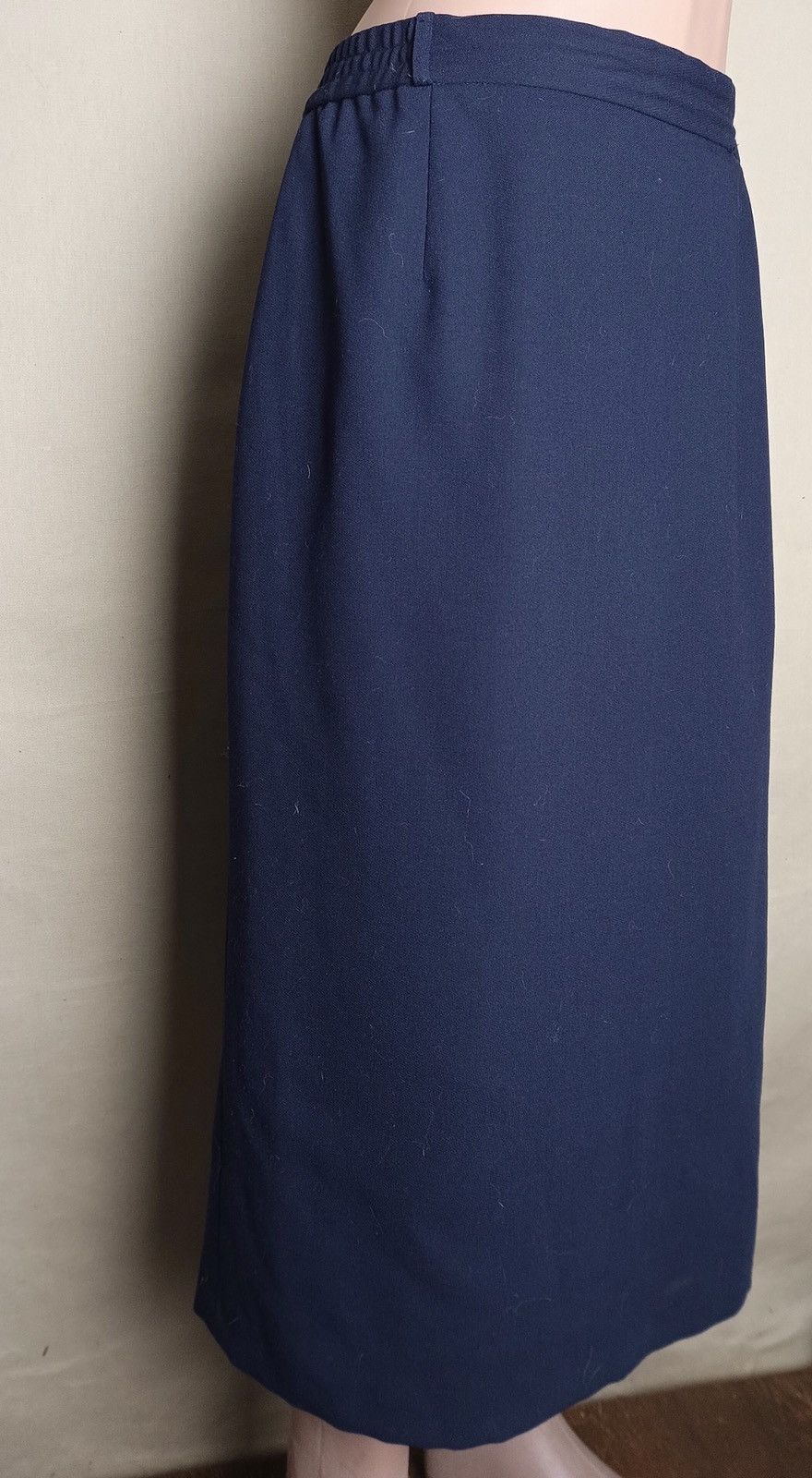 Givenchy × Vintage Givenchy Vintage Dark Blue Wool Blend Long Skirt US16 EU46 Size 38" / US 16 / IT 52 - 3 Thumbnail