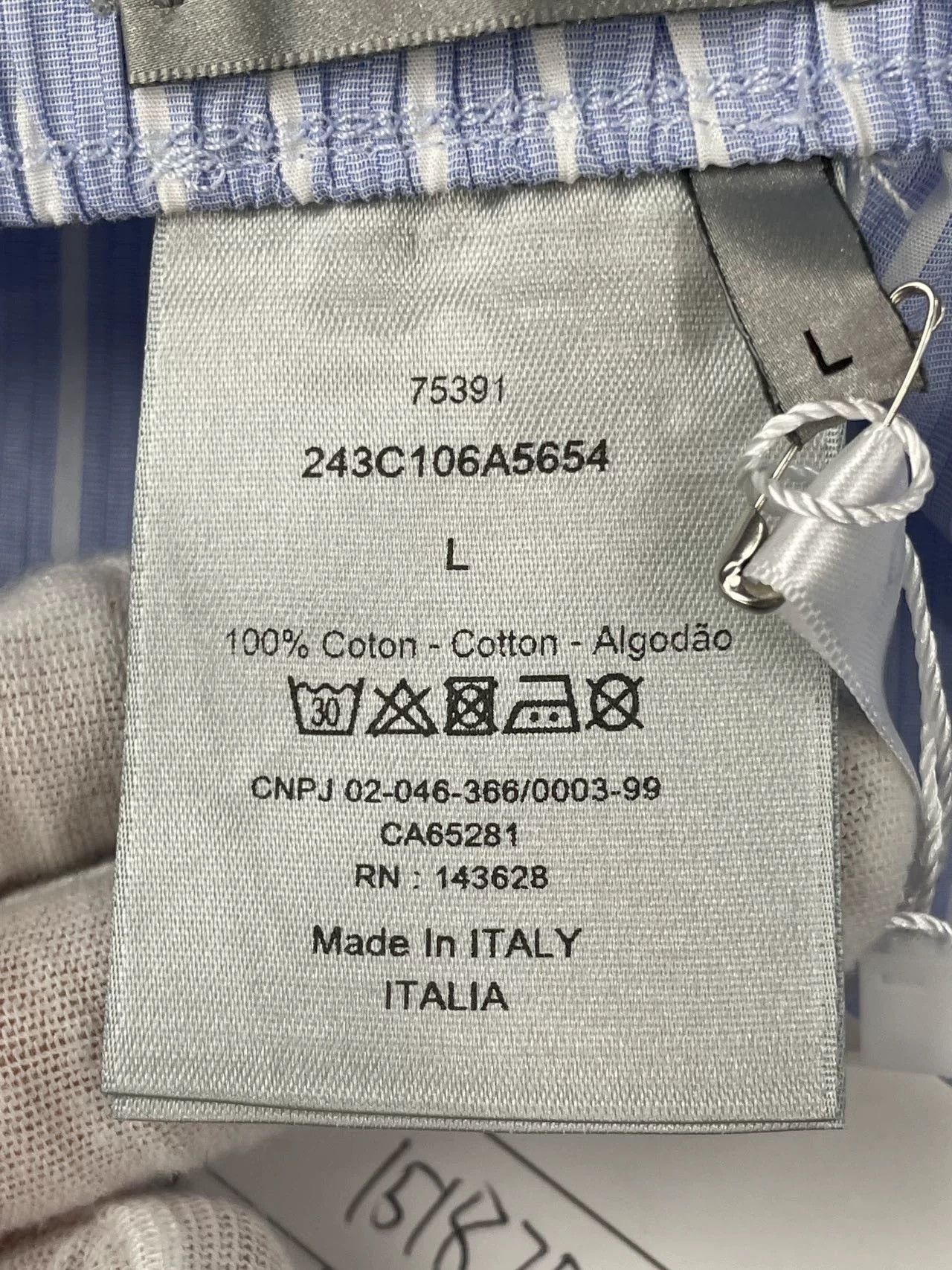 Dior Dior Size LBlue and white striped shorts Size US 32 / EU 48 - 6 Thumbnail