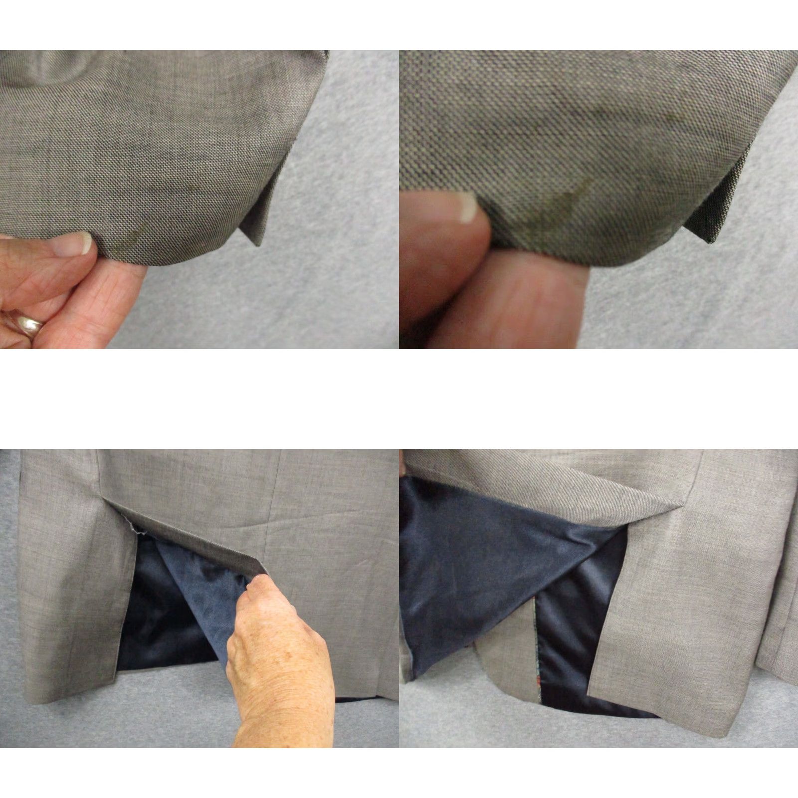 Vintage ALEXANDRE LONDON Tailored European Blazer JACKET 44 Short Black Gray Notch Lapel Single-Breasted 2-Button Mens Blazer Size 44R - 9 Thumbnail