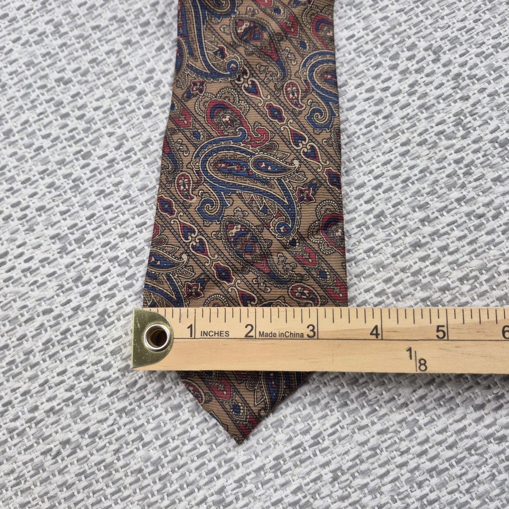 Vintage VINTAGE Don Loper Beverly Hills Neck Tie Mens One Size Paisley 100% Silk Classic Necktie Shirt Tie Accessories Mens Size ONE SIZE - 5 Thumbnail