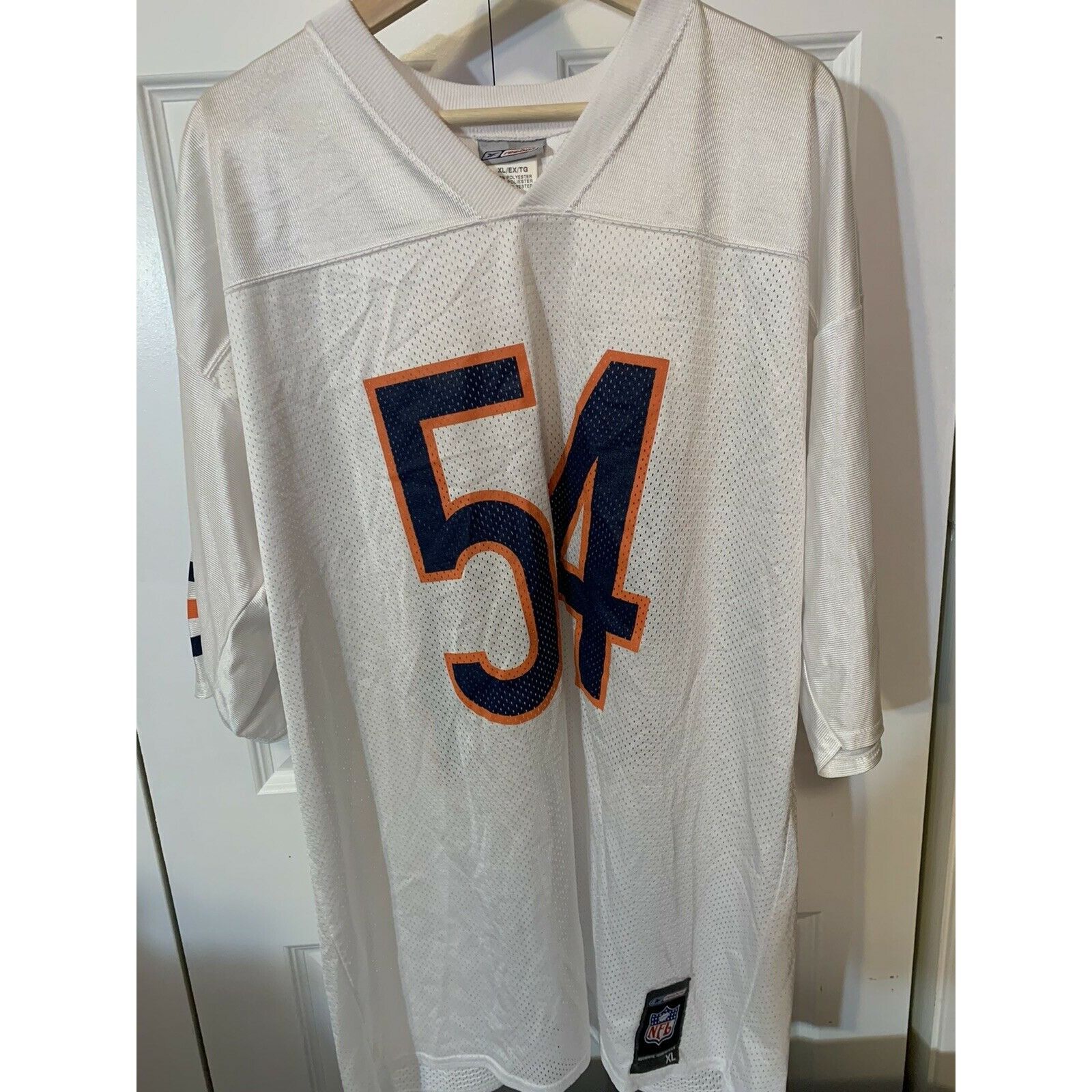 Reebok Reebok 54 Urlacher Men’s Sz XL White JERSEY NFL logo an Size US XL / EU 56 / 4 - 3 Thumbnail