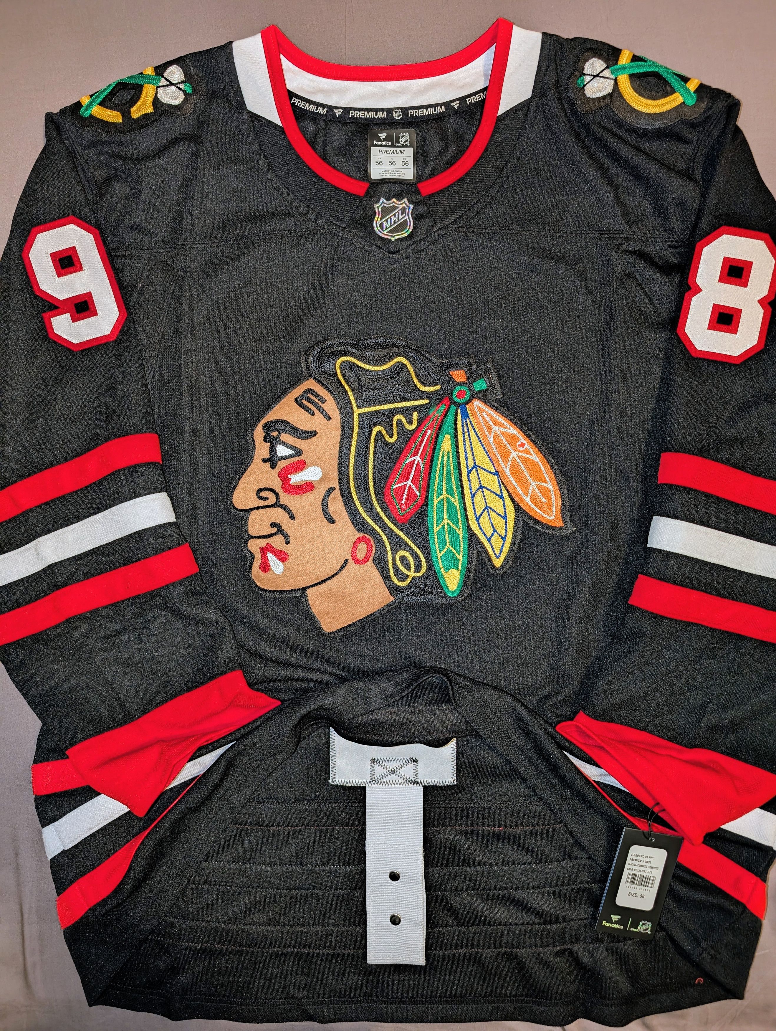 NHL Connor Bedard Chicago Blackhawks jersey Fanatics sz56 Size US XXL / EU 58 / 5 - 4 Thumbnail