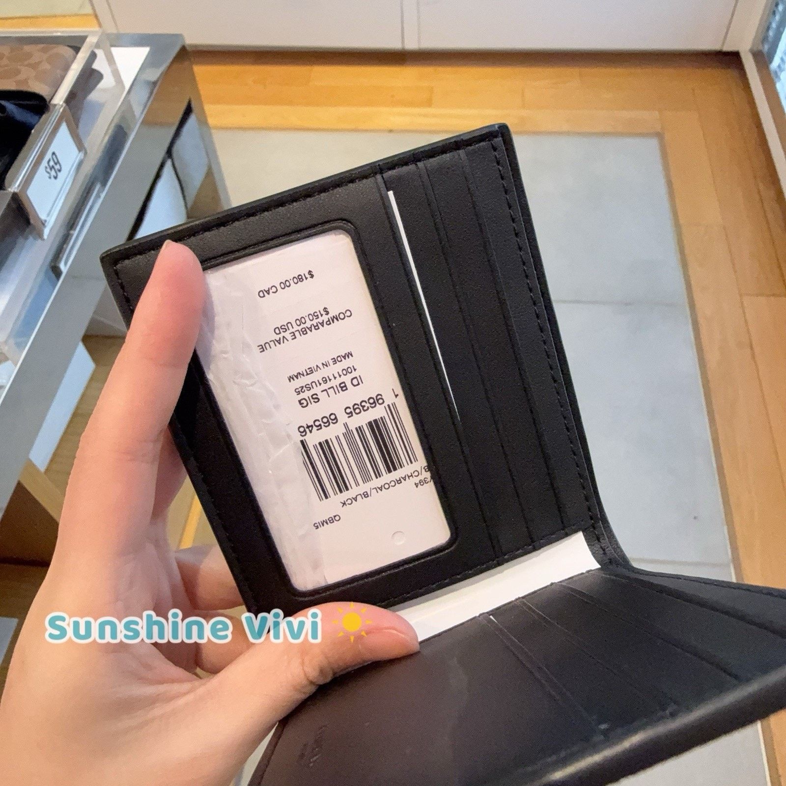 Coach NWT Coach Men Id Billfold Wallet CY394 Charcoal/Black Size ONE SIZE - 2 Thumbnail