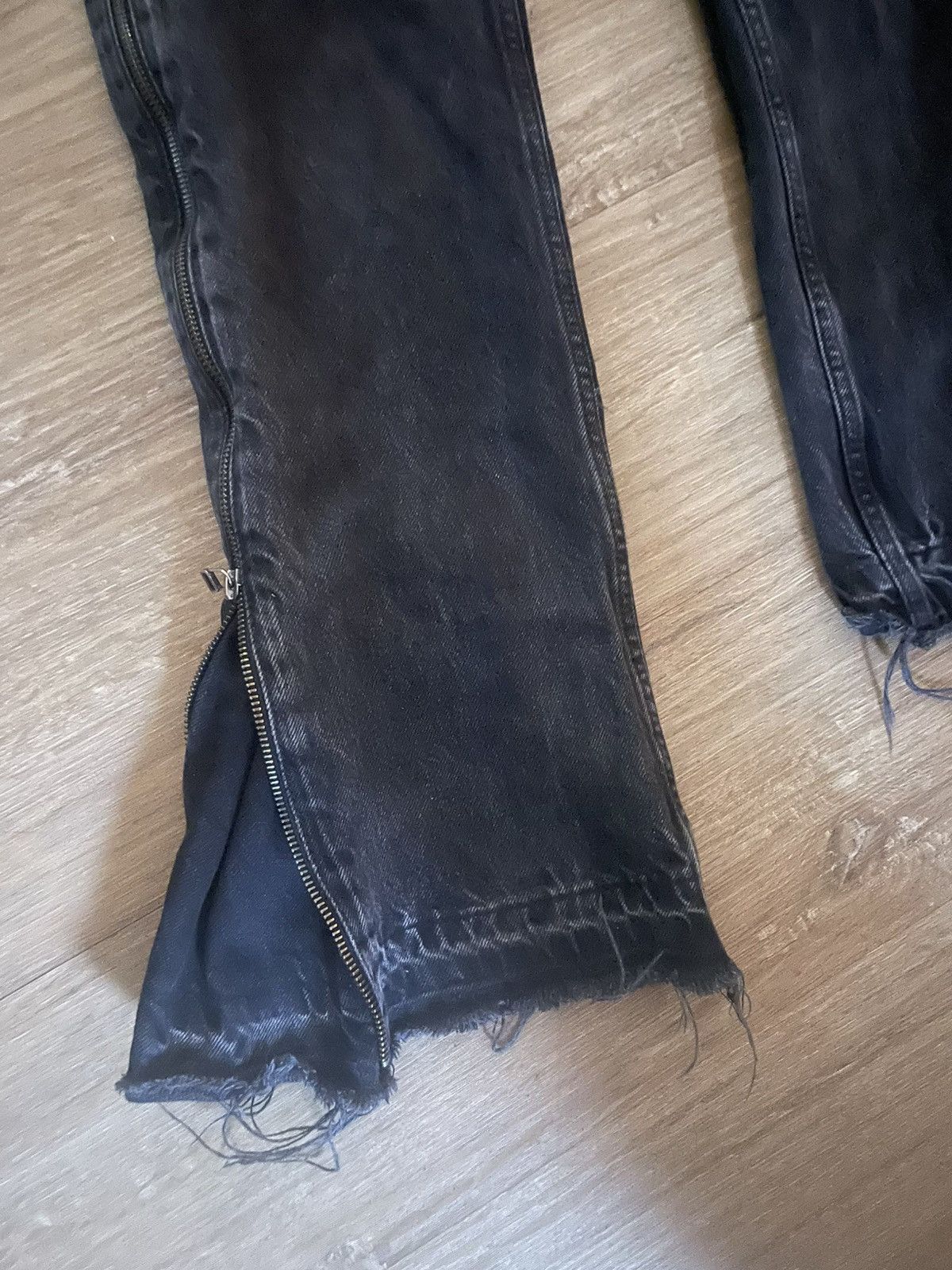 Zara Zara flared/straight leg zipper jeans Size US 29 - 3 Thumbnail